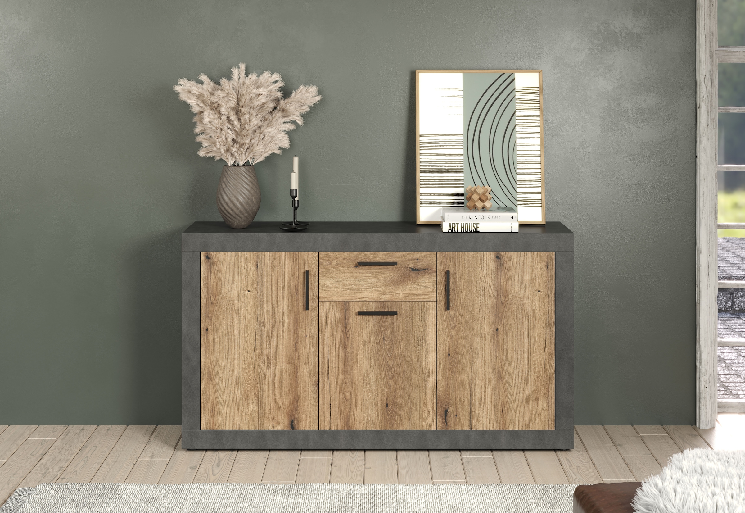 INOSIGN Sideboard »Bergen«, (Packung, 1 St.), Kommode, flexibler Stauraum, Breite 149 cm