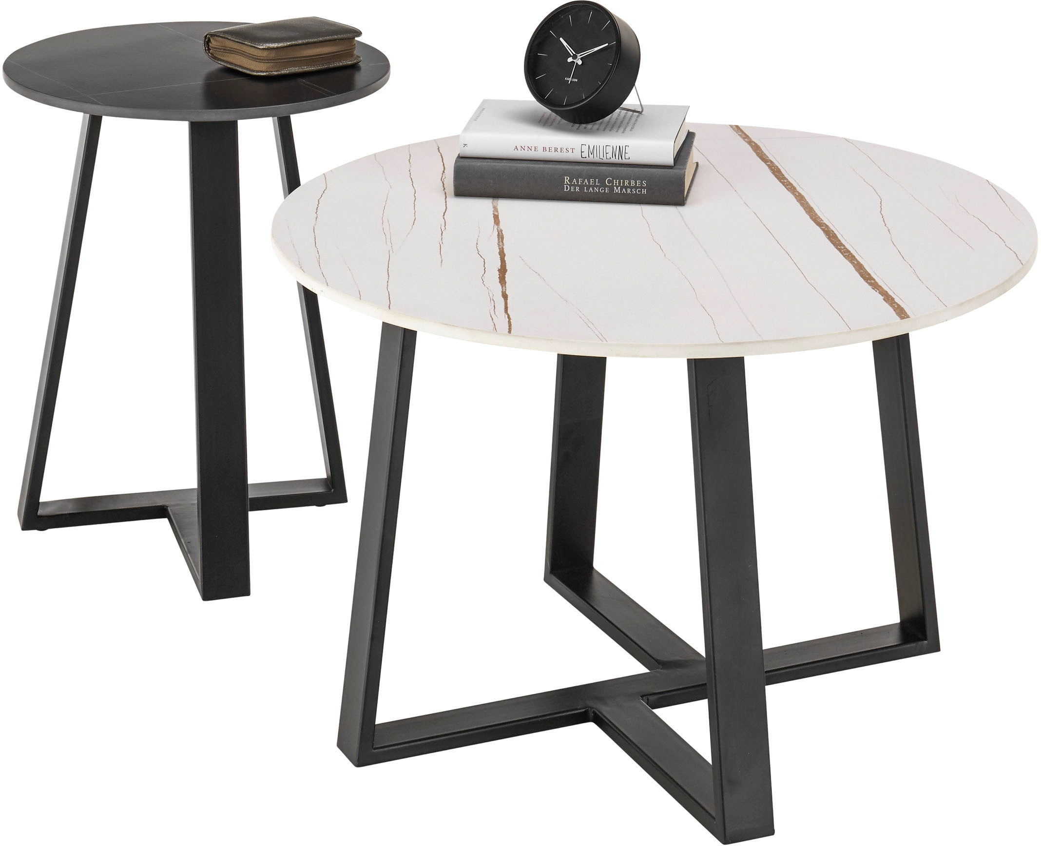 Stolkom Couchtisch »Jason«, 2-er Set Keramik weiß und schwarz günstig online kaufen