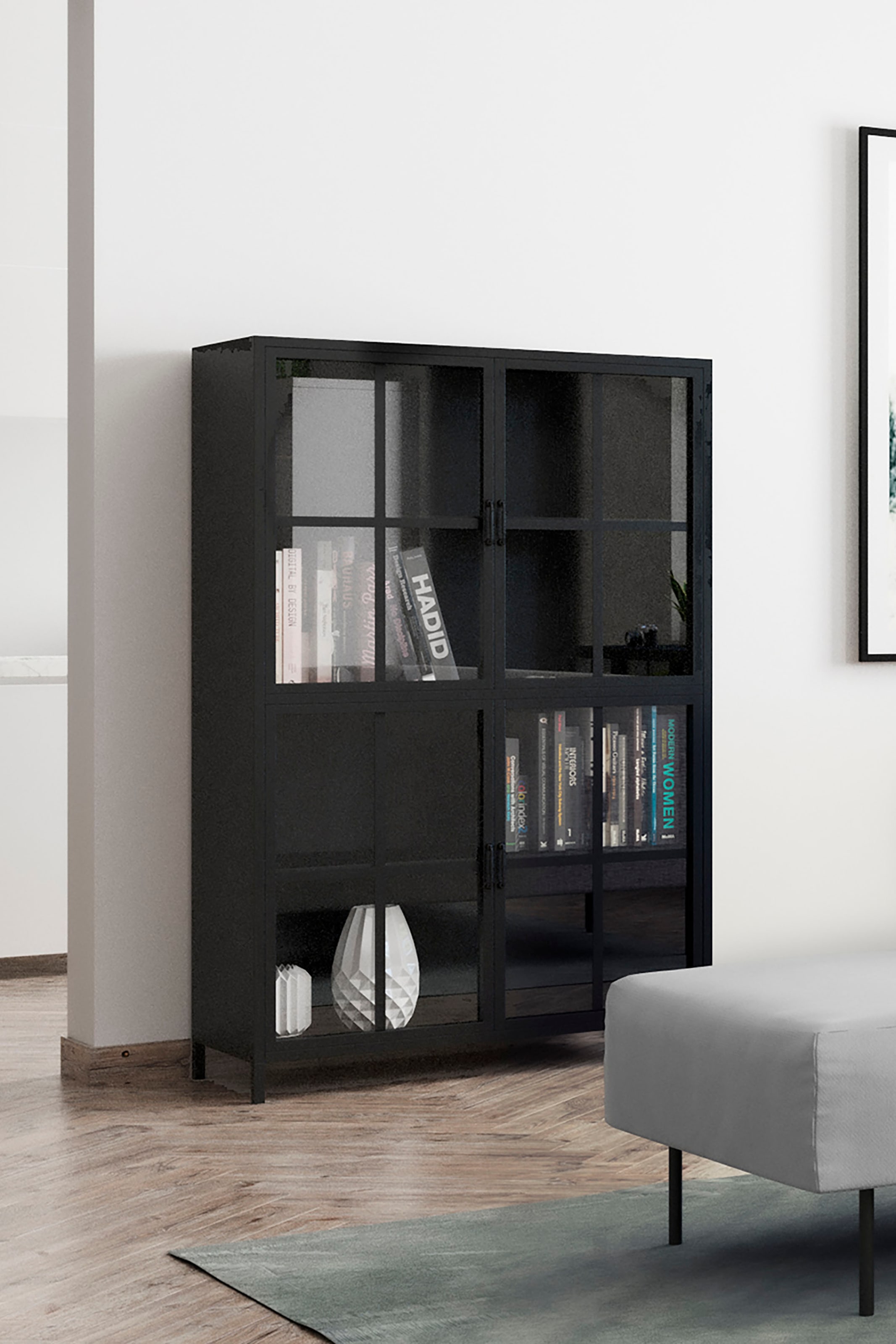 Homexperts Vitrine »Choice«, designorientiertes Highboard mit Glastüren