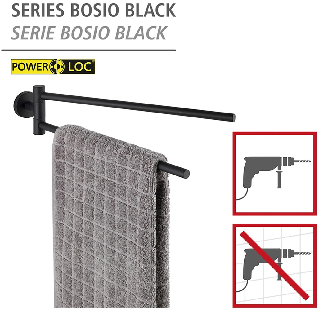 WENKO Handtuchhalter »Modell Bosio«, (2 tlg.), 2-armig inkl. Power-Loc® Kle günstig online kaufen