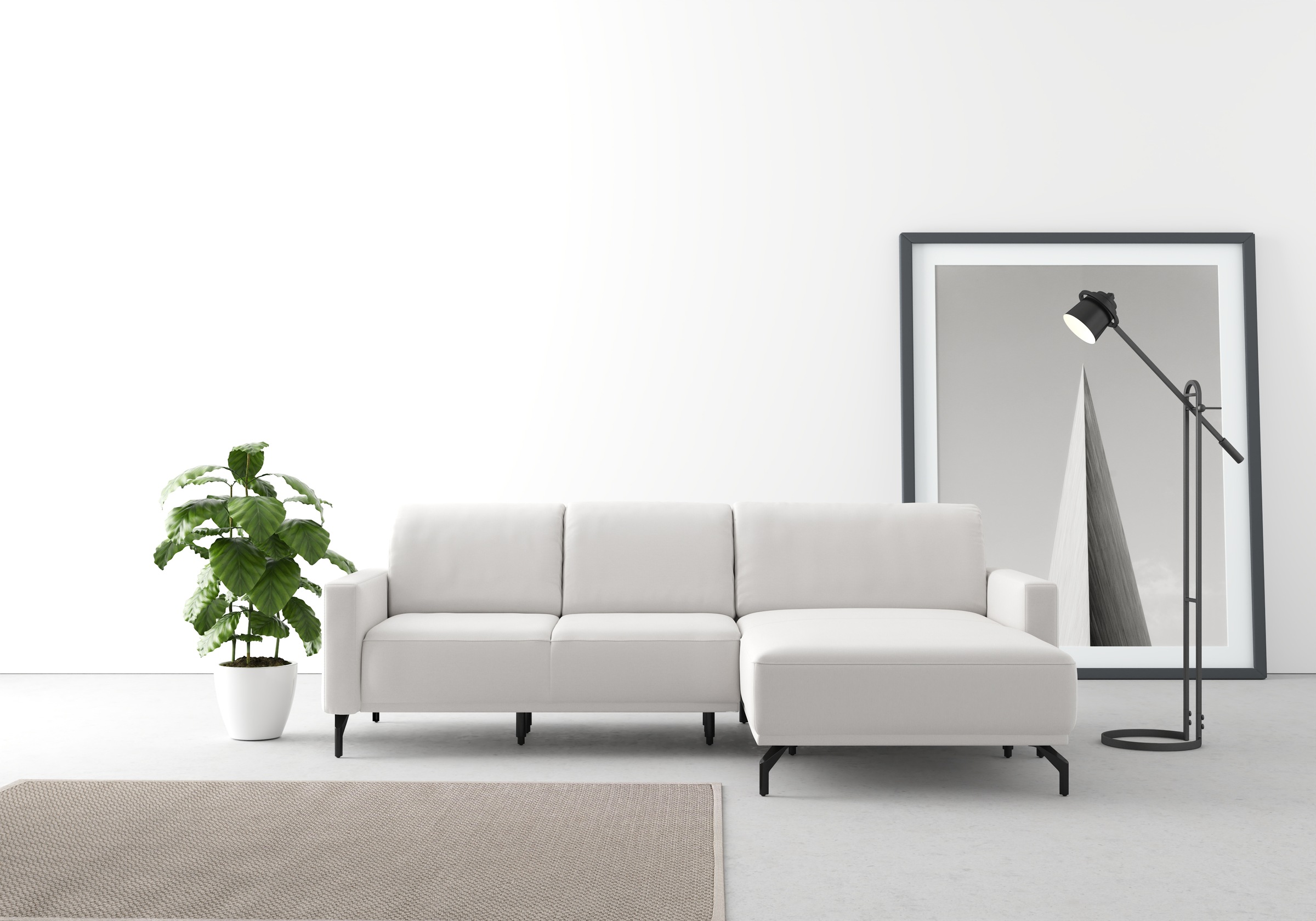 sit&more Ecksofa »Bailando L-Form«, wahlweise mit Kopfteilverstellung und Vorziehsitz, motorisch