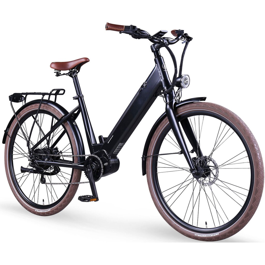 eGO Movement E-Bike »City 25 Julia Wave 45 cm Schwarz 28"«, Enviolo, Mittelmotor 250 W