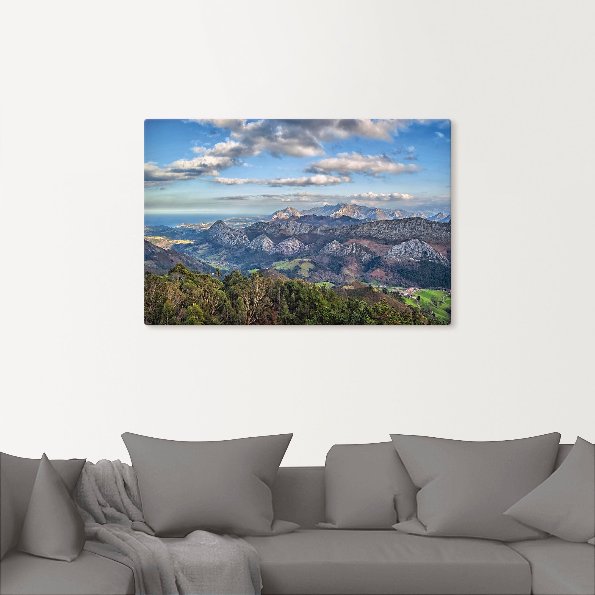 Artland Wandbild »Bergwelt im Norden Spaniens«, Berge & Alpenbilder, (1 St.), als Alubild, Leinwandbild, Wandaufkleber oder Poster in versch. Größen