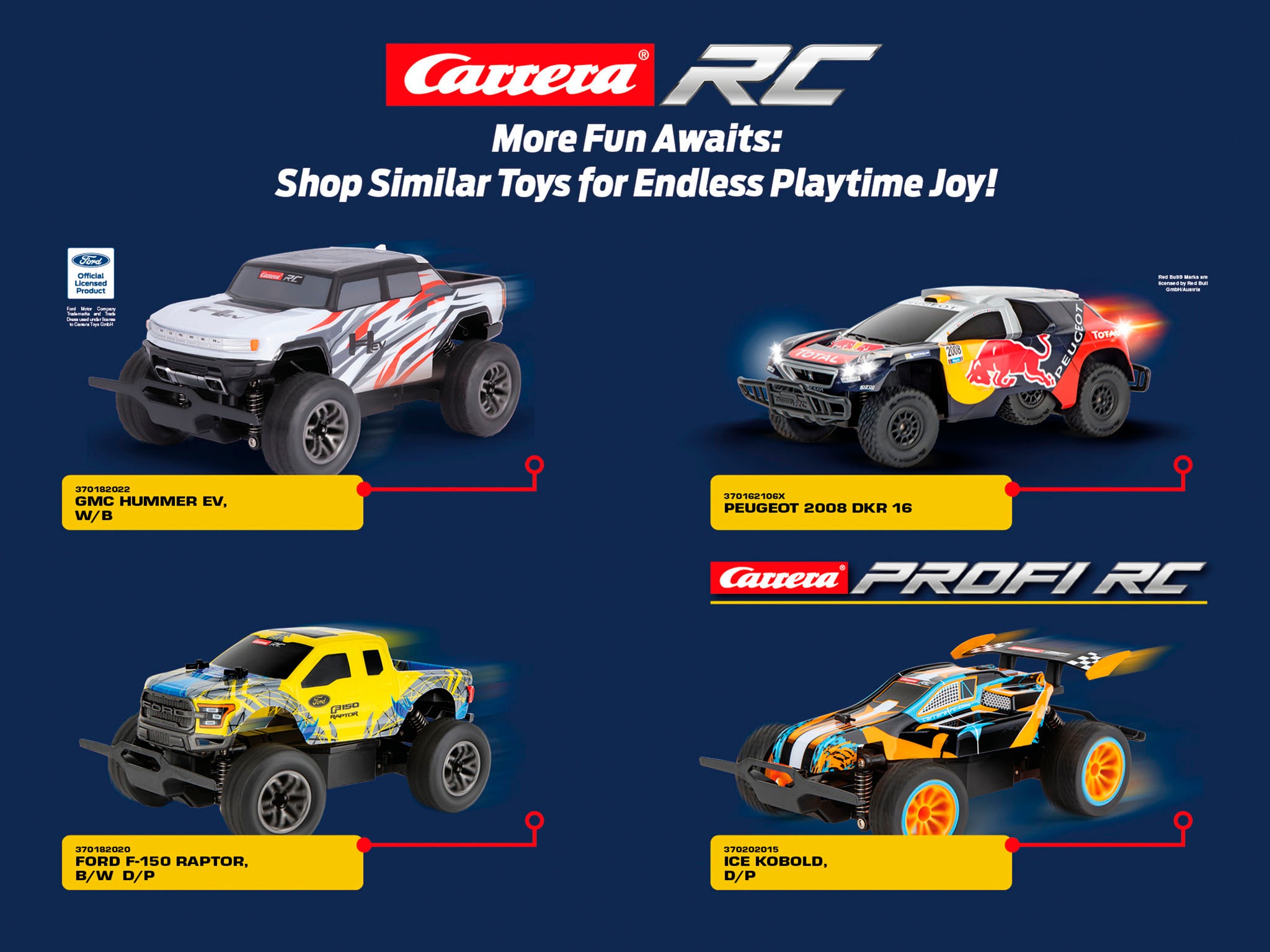 Carrera® RC-Auto »Carrera® RC, Red Bull Peugeot WRX 208«, Rallycross, Hansen D/P, 2,4 GHz