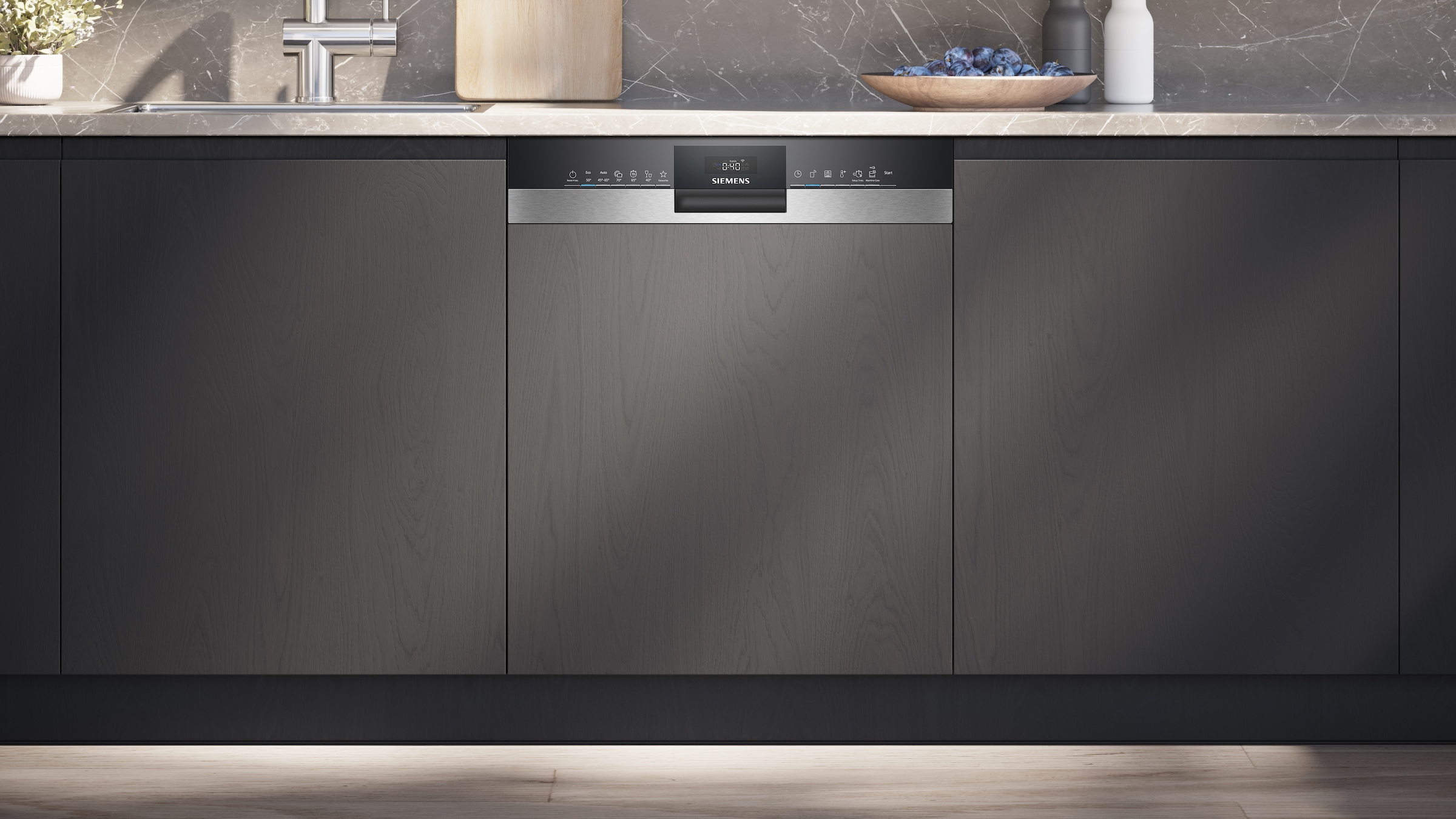 SIEMENS teilintegrierbarer Geschirrspüler iQ300 »SN53ES10TE« 13 tlg. Maßgedecke Energiesparlösungen mit smartStart und hohe Flexibilität  beim Beladen