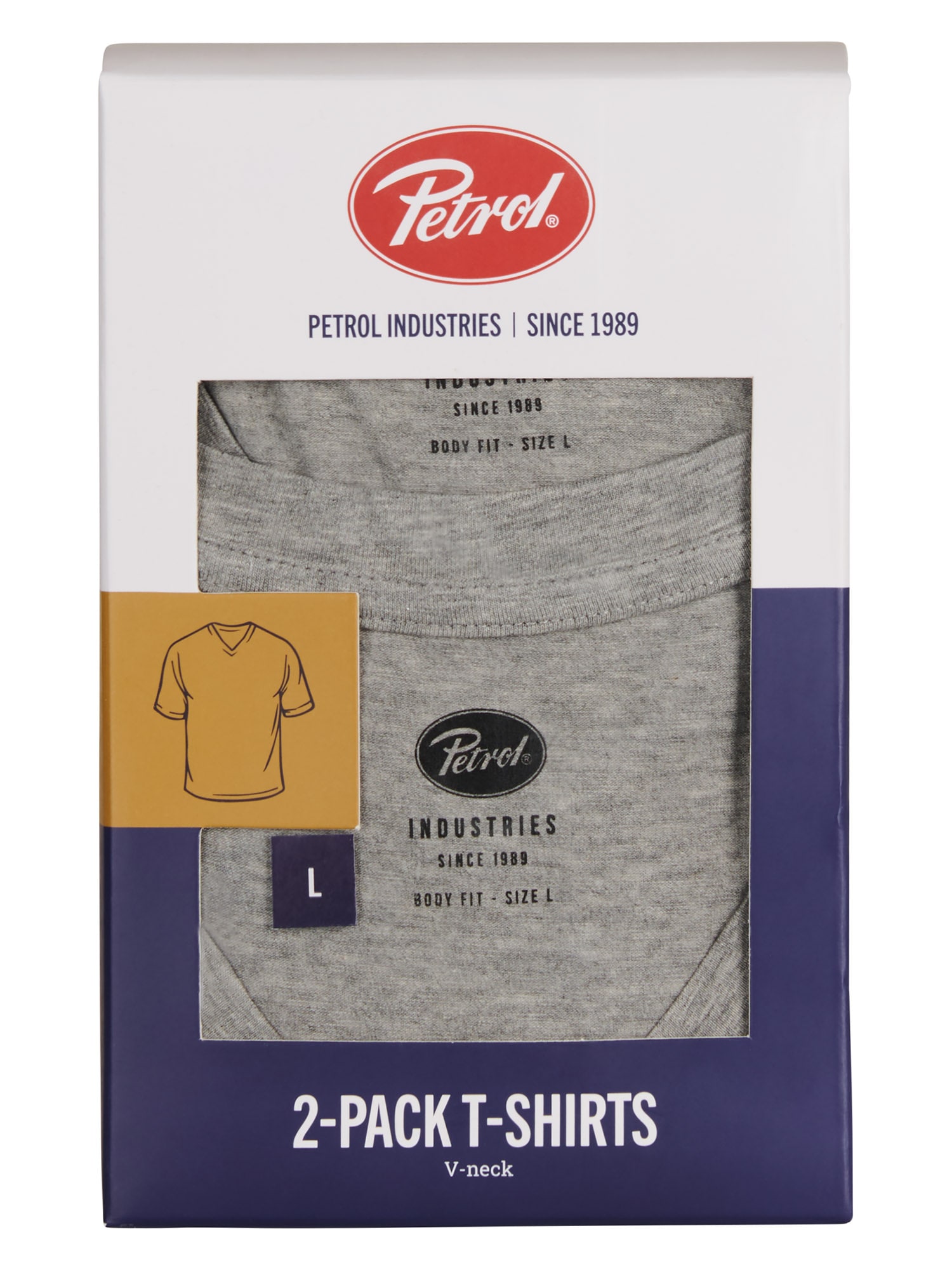 Petrol Industries T-Shirt »Men Body Fit V-Neck - 2PACK« Packung, 2er-,  Auch ideal zum Unterziehen
