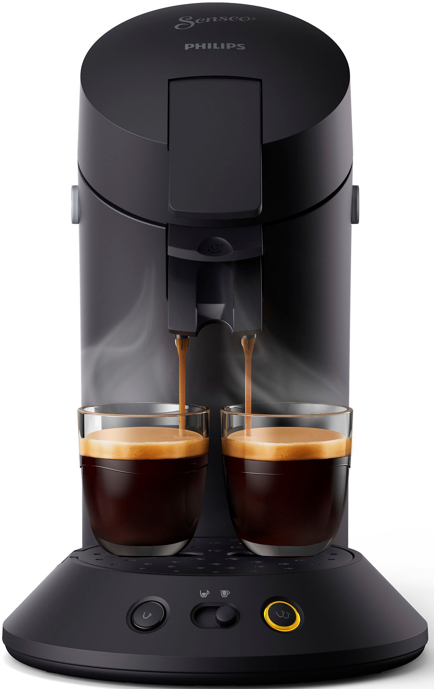 Philips Senseo Kaffeepadmaschine »Original Plus CSA210/60, mit zwei Kaffee-Einstellungen«, aus 28% rec. Plastik, inkl. Gratis-Zugabe (Wert 5 € UVP)