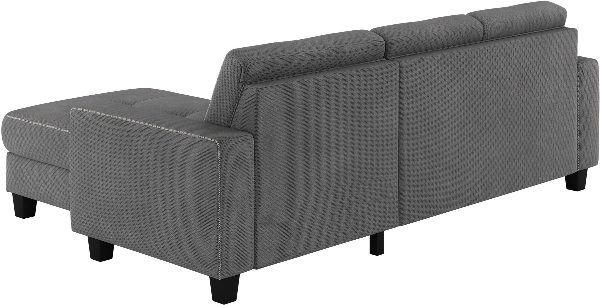 Places of Style Ecksofa »Varese L-Form«, Kreuznaht in beige