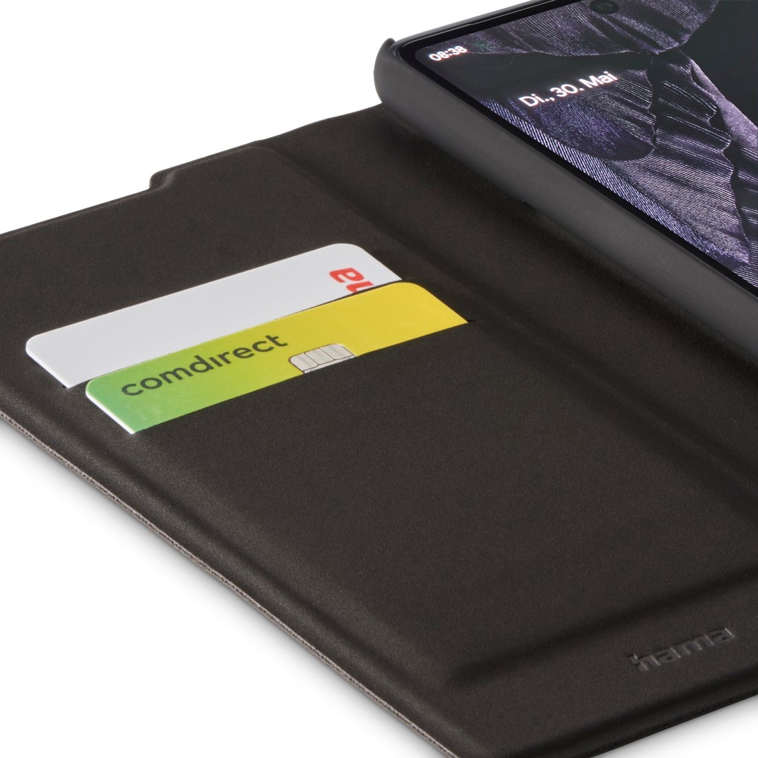 Hama Smartphone-Hülle »Booklet für Google Pixel 7a, Farbe Schwarz, klappbar, Magnetverschluss«, Google Pixel 7a, Mit Standfunktion und Einsteckfächer