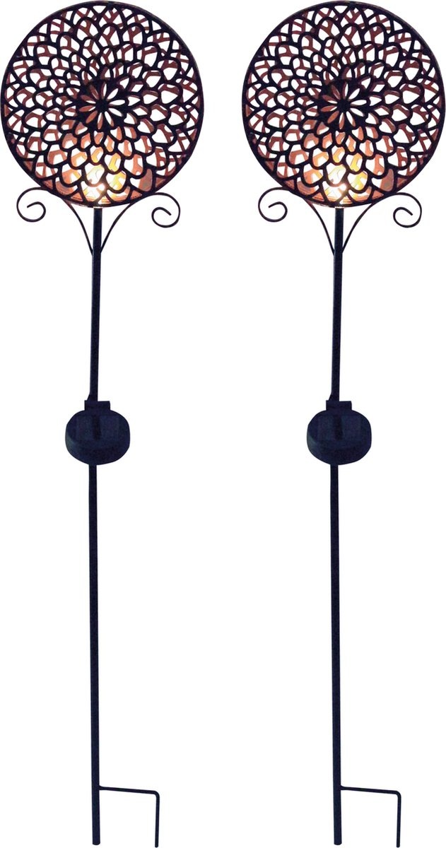 LUXFORM Gartenleuchte »Solar-Erdspieß-Gartenlampe - Mandala - 2 Stück«, Leu günstig online kaufen