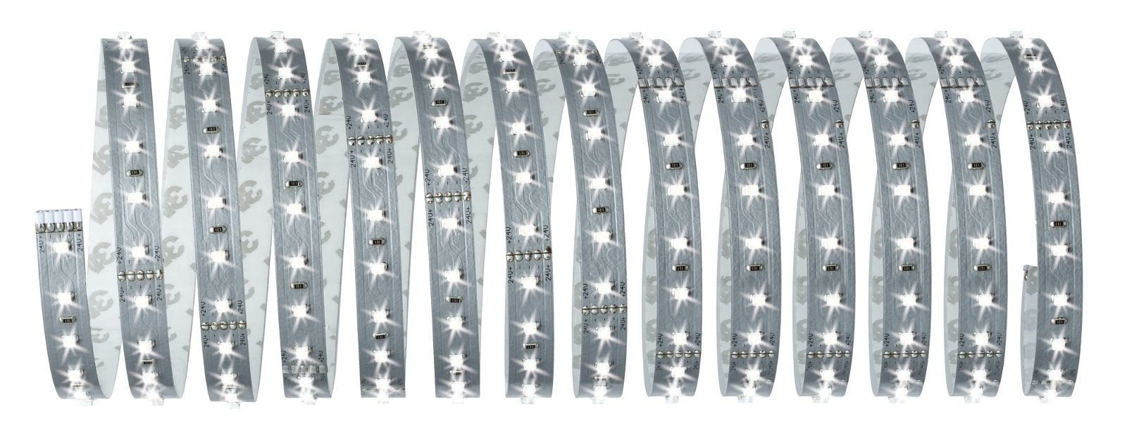 Paulmann LED-Streifen »MaxLED 500 Basisset 5m Daylight IP20 6500K 30W 230/24V 60VA Silber«, 1 St.-flammig