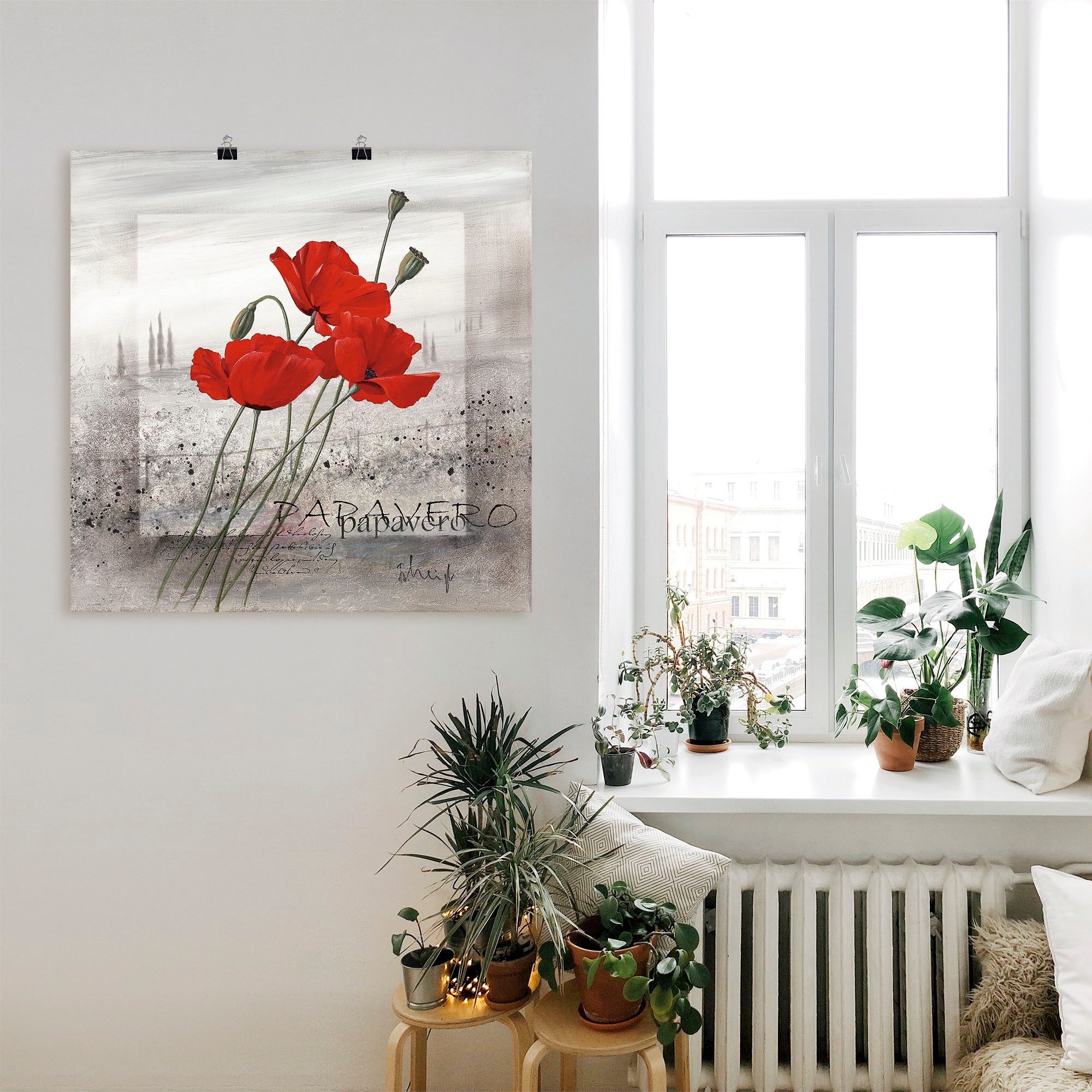 Artland Wandbild »Mohnblumen«, Blumen, (1 St.), als Leinwandbild, Poster, Wandaufkleber in verschied. Größen