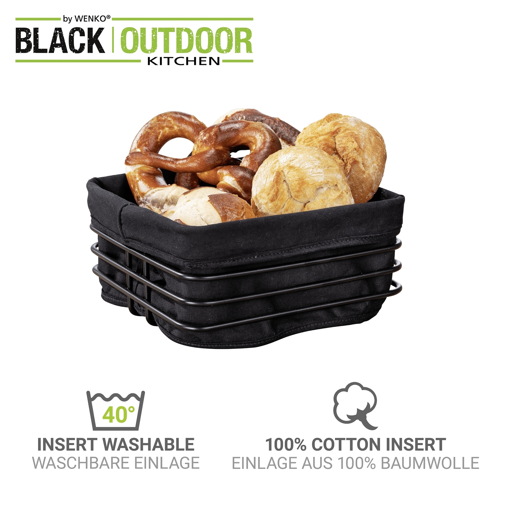 WENKO Brotkorb »Modell Premium Square« Set, Set, 2 tlg. tlg.