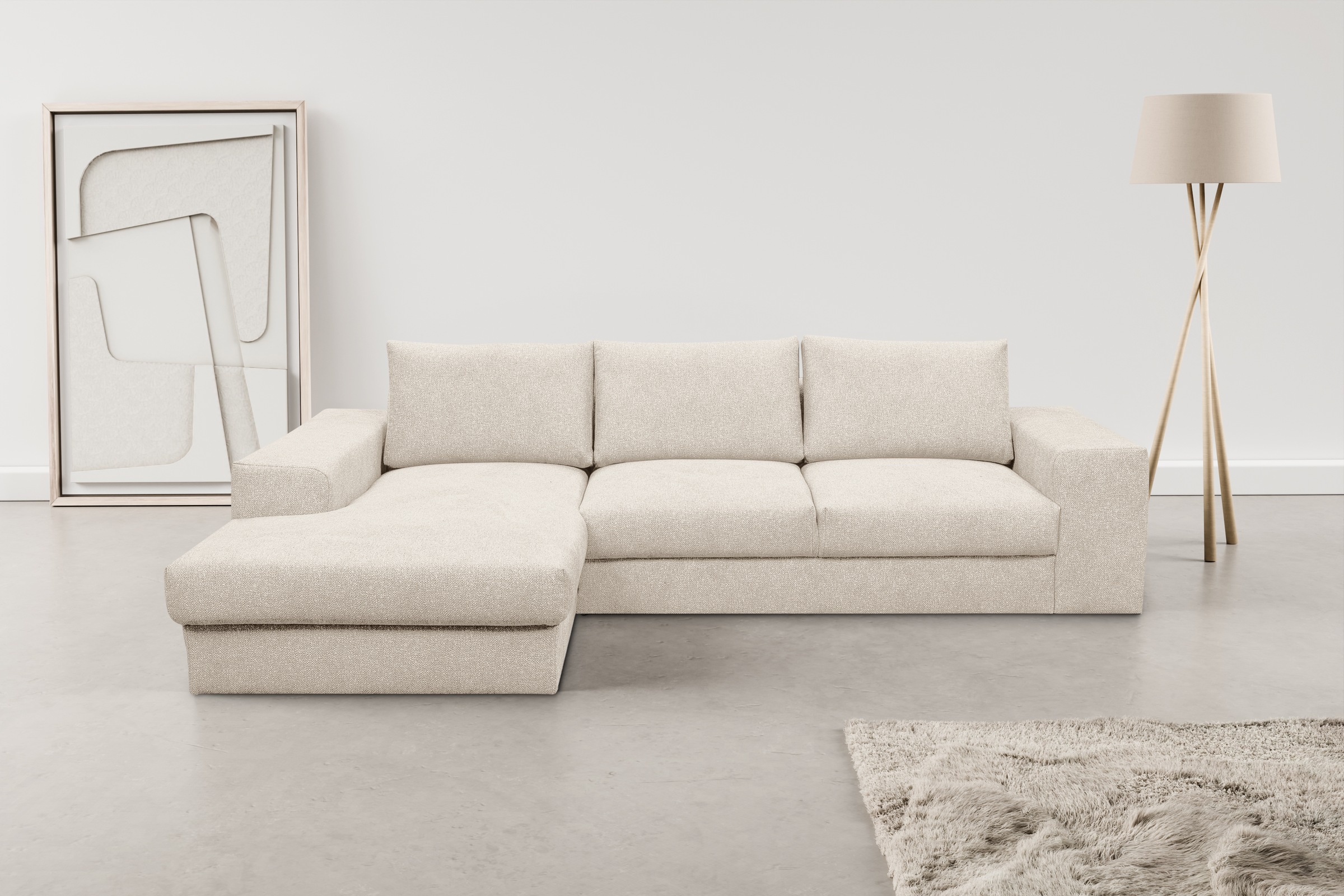 WERK2 Ecksofa »Rozzana Design Ecksofa mit hohem Komfort, zeitlos & elegant, günstig online kaufen