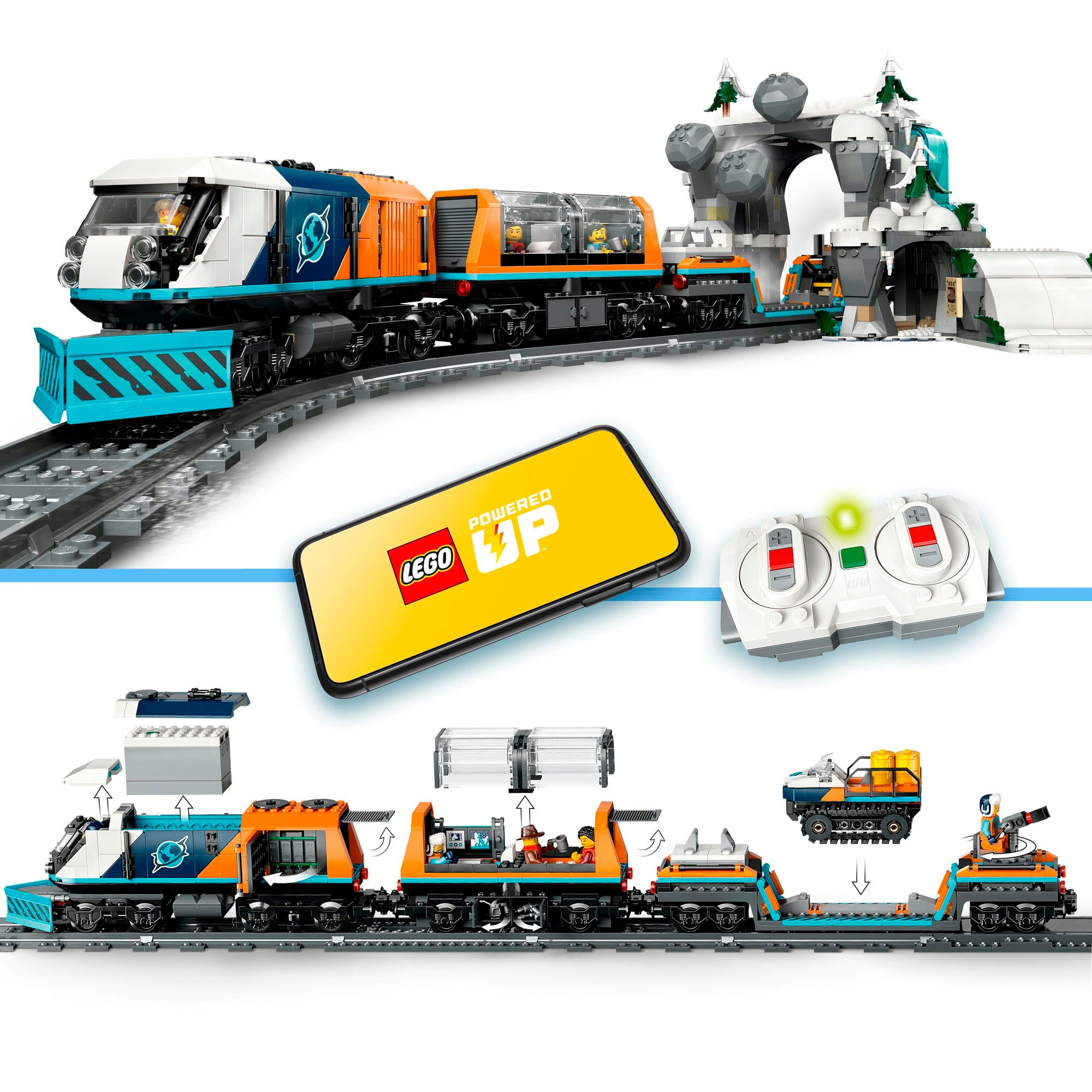 LEGO® Konstruktionsspielsteine »Arktis-Polarexpress (60470), LEGO City«, (1517 St.), Made in Europe
