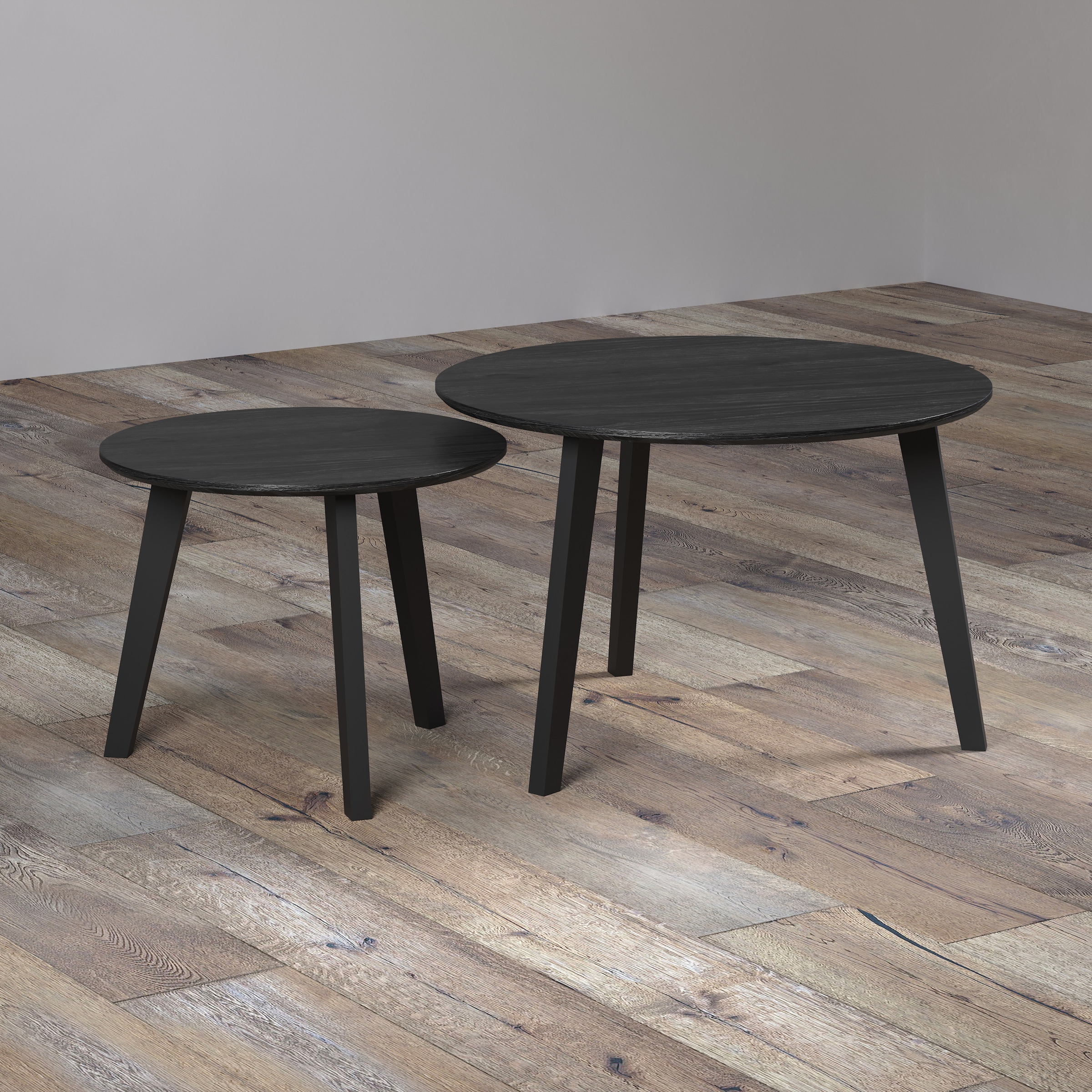 INOSIGN Couchtisch »Ronda«, (Set, 2 St.), Beistelltische mit Massivholzfüße günstig online kaufen