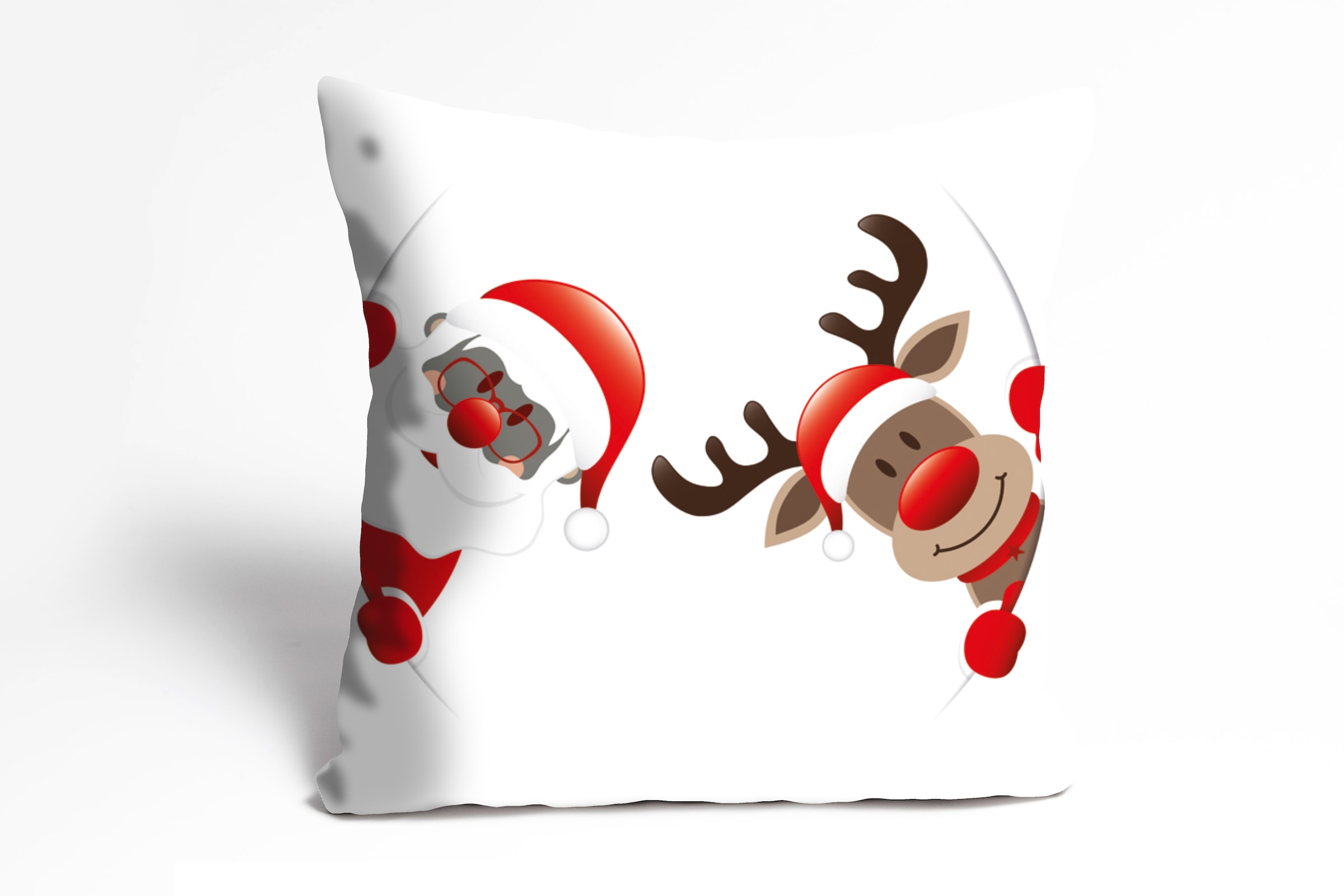 queence Dekokissen »Santa«, Kissenhülle,Weihnachtsmann,Rentier,Weihnachten,Festlich,Winterlich