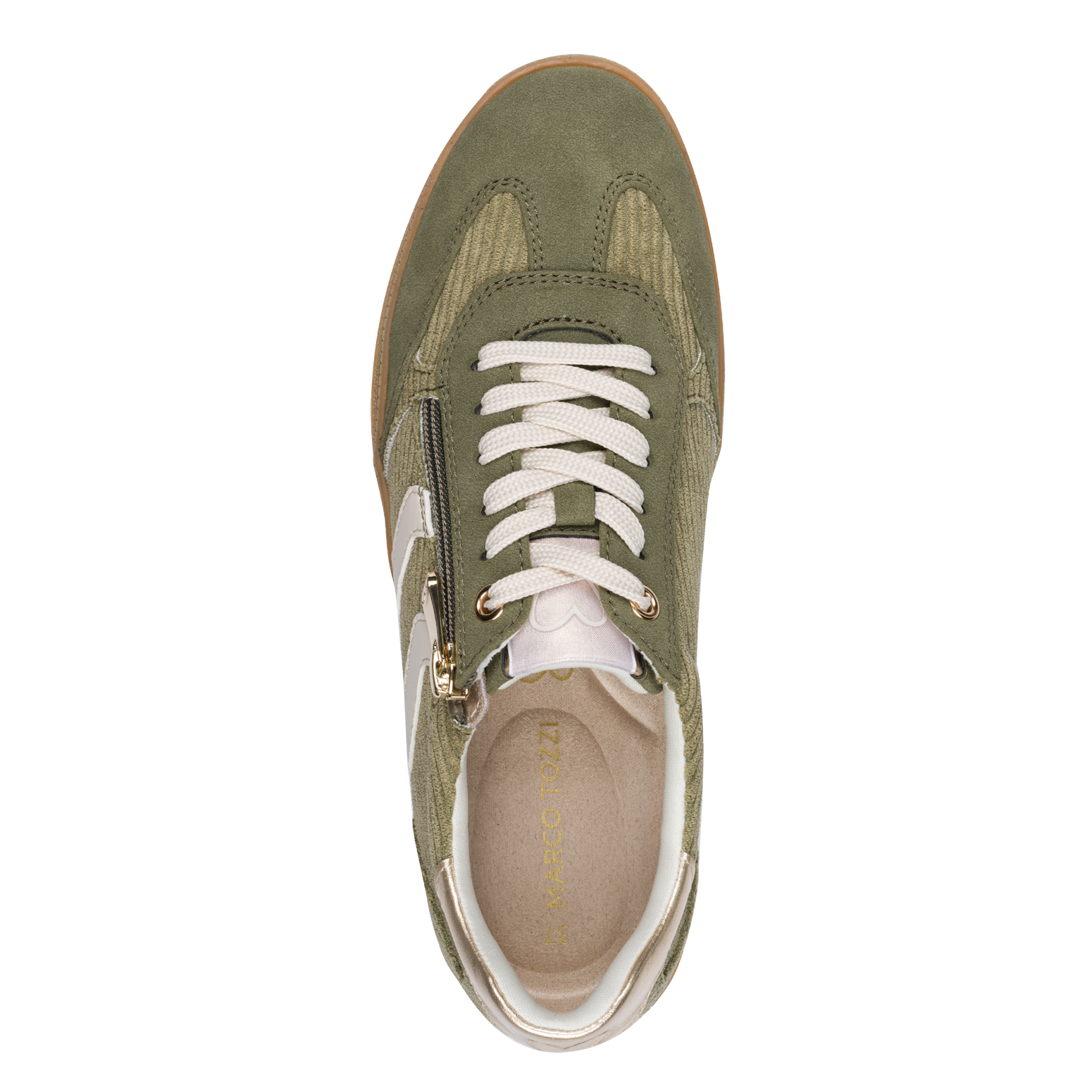 MARCO TOZZI Plateausneaker  , Freizeitschuh, Halbschuh, Schnürschuh mit Kontrastbesätzen