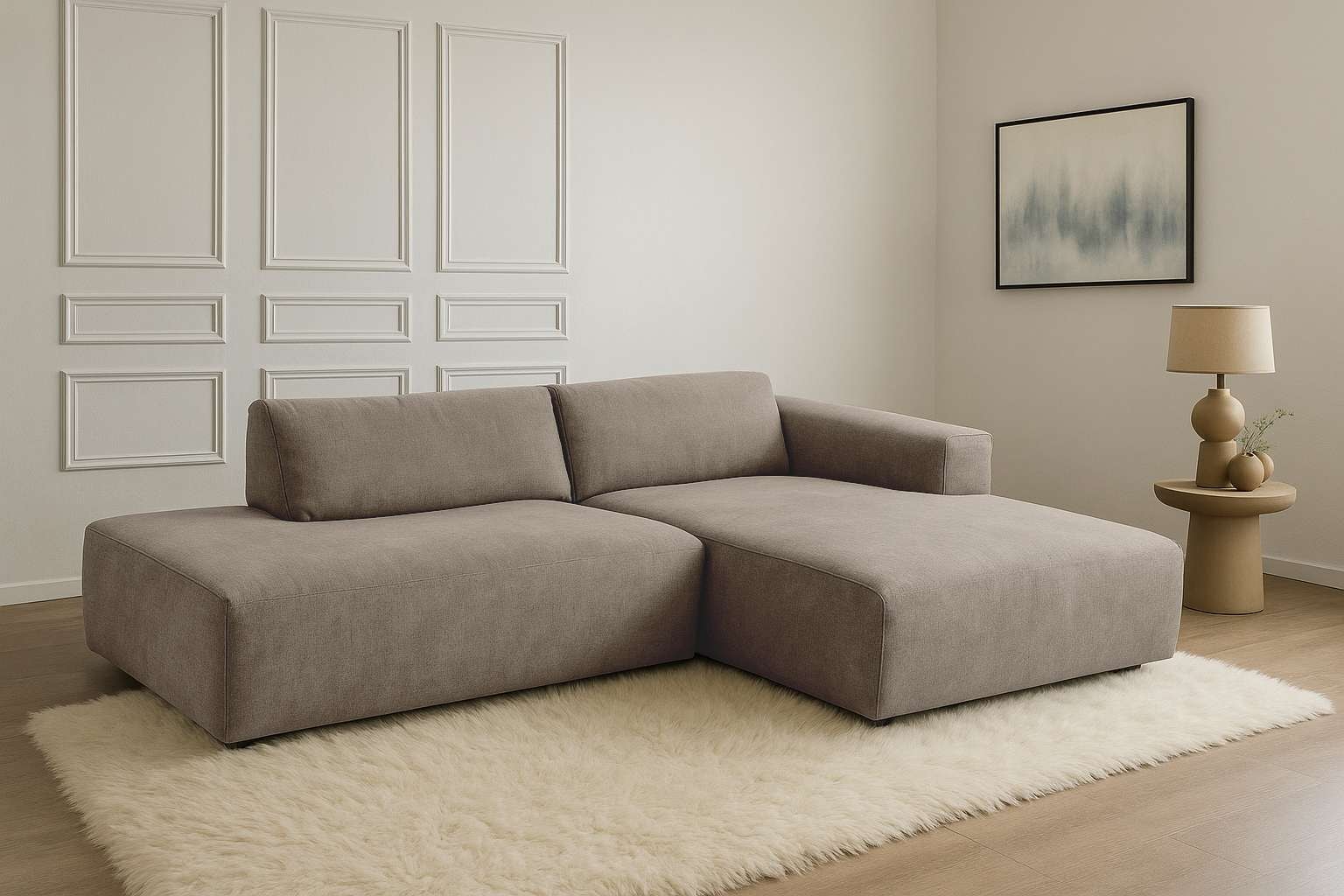 andas Ecksofa »Noord mit Kedernaht, Breite 227 cm«, mit Kedernaht, Breite 2 günstig online kaufen