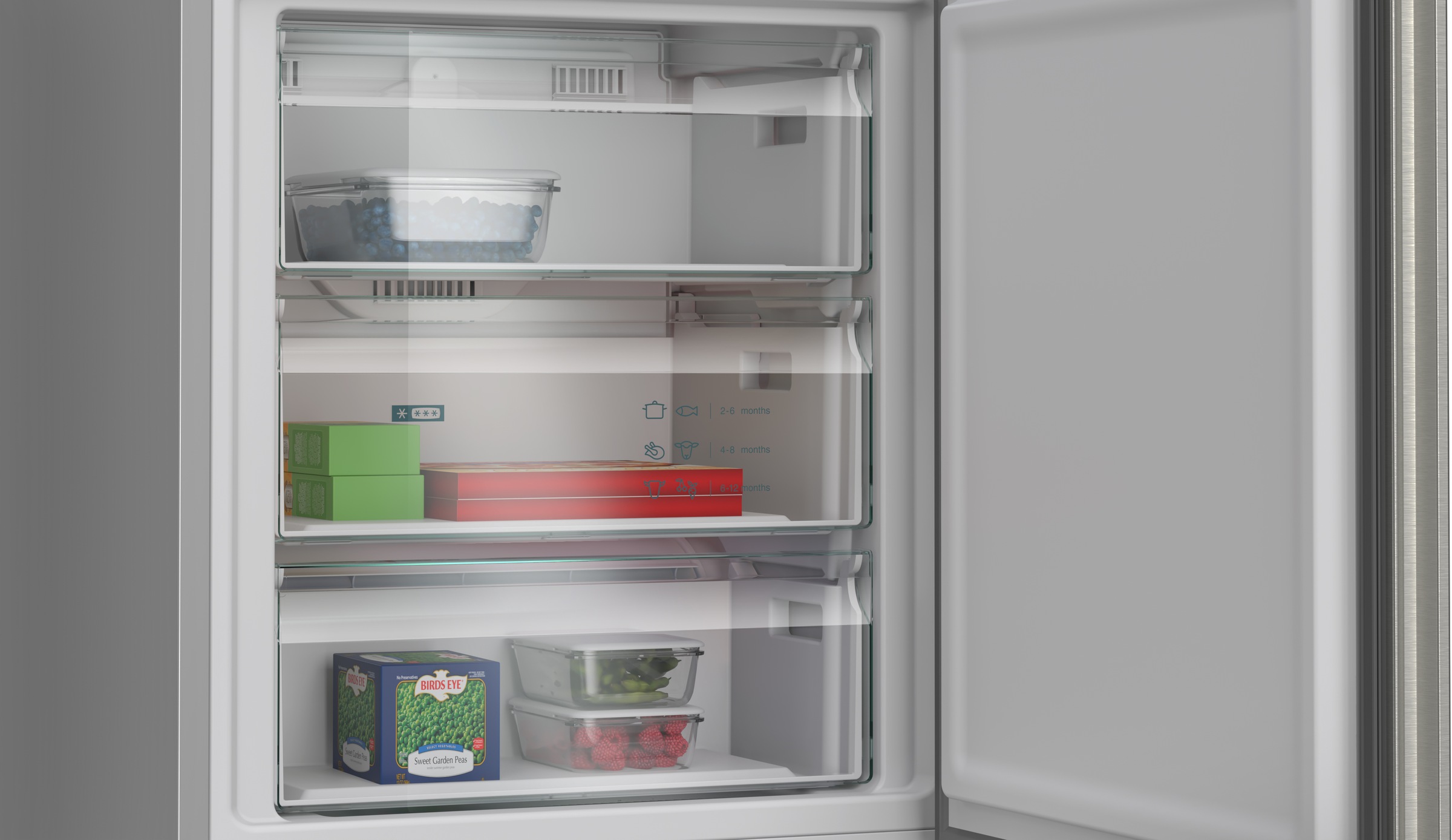 SIEMENS Kühl-/Gefrierkombination iQ300 »KG49NVIBG« 203 cm hoch 70 cm breit hyperFresh System für frisches Obst und Gemüse sowie Total noFrost