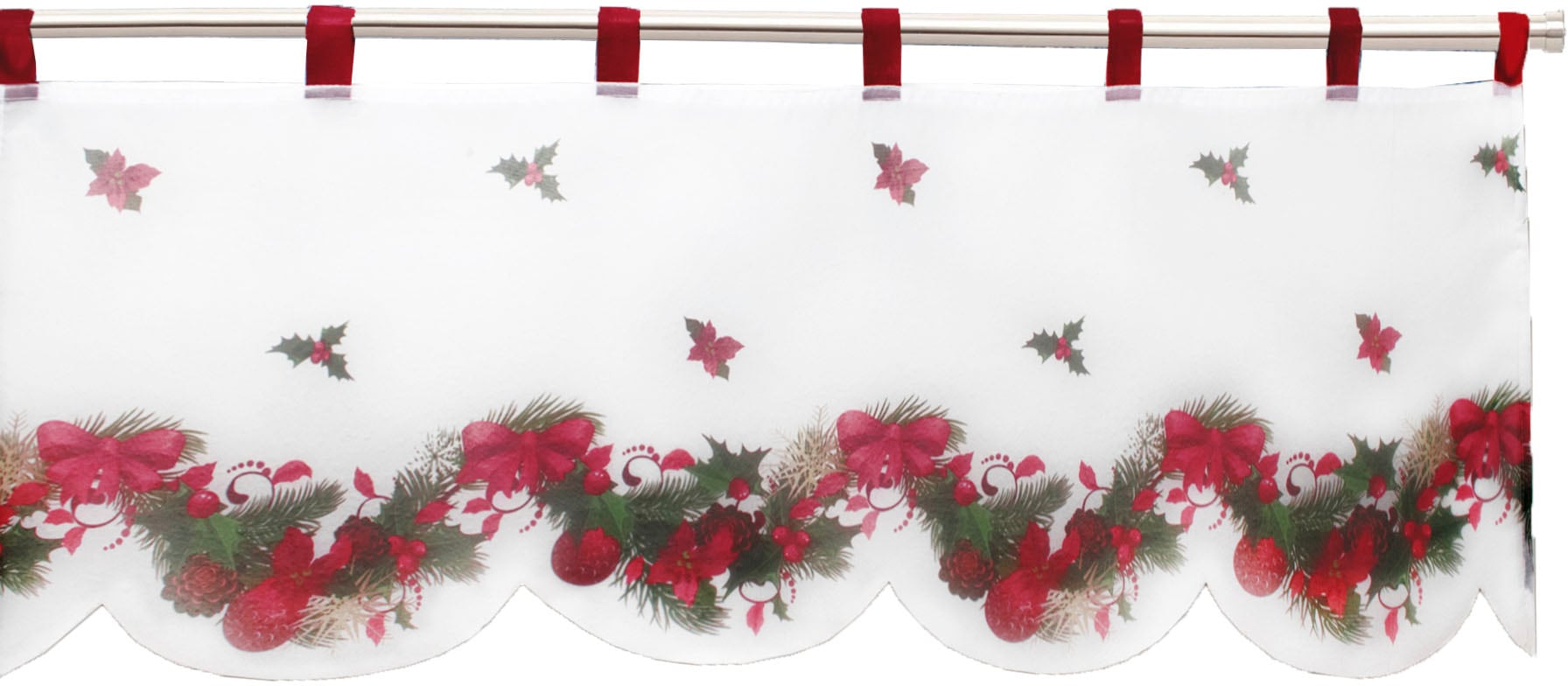 Delindo Lifestyle Gardine »Weihnachten«, (1 St.), mit Schlaufenaufhängung, für die Küche