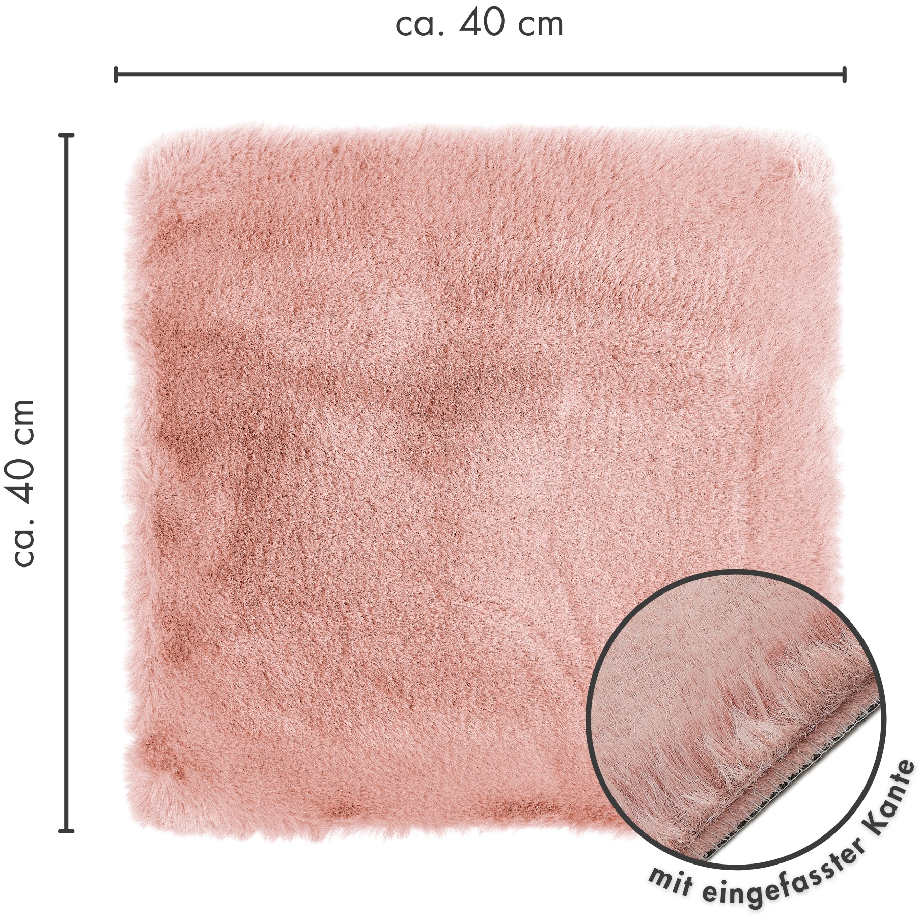 LUXOR living Stuhlkissen »Sitzauflage Novara« Kunstfell, rund oder eckig, sehr weich, auch als 4er Set bestellbar