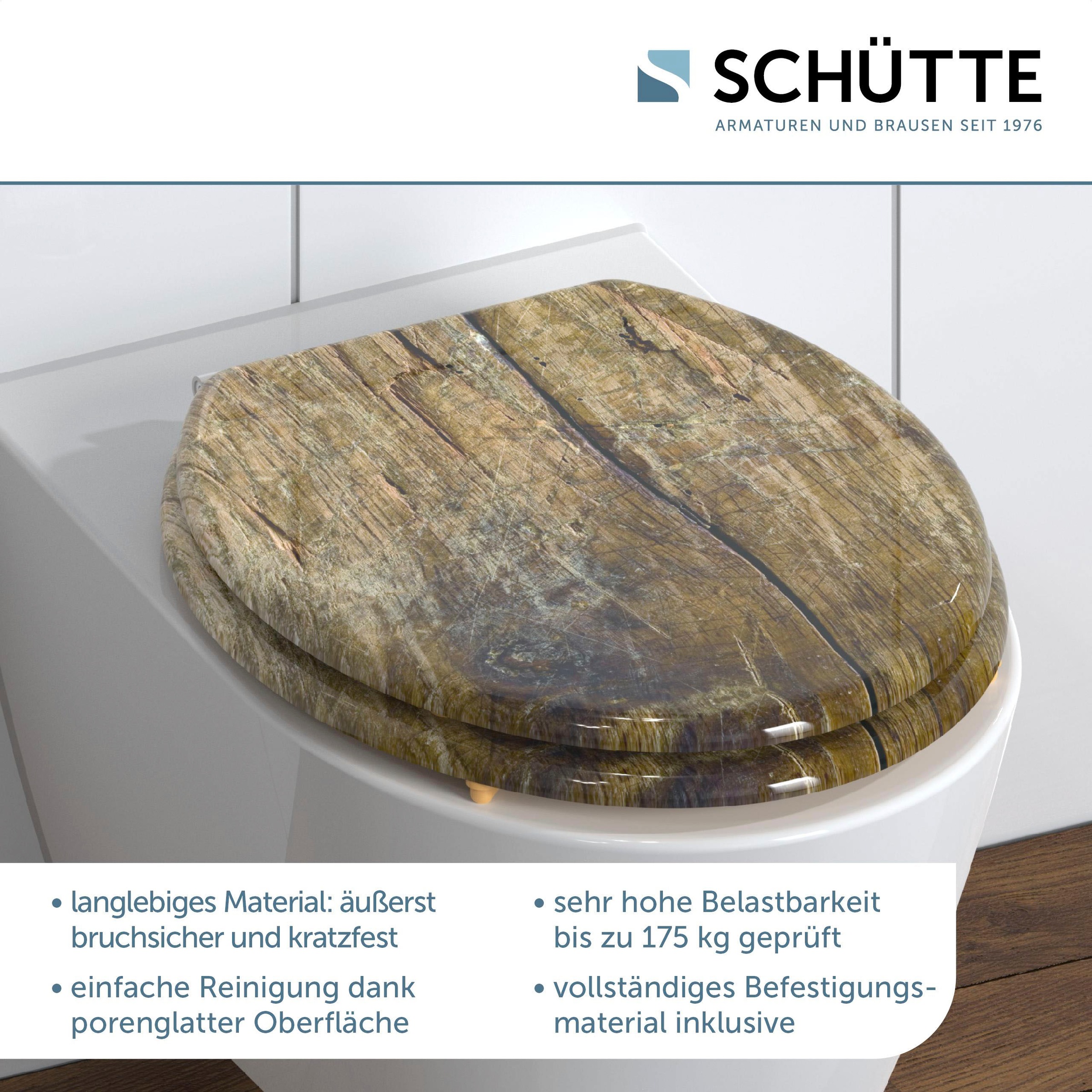 Schütte WC-Sitz "Solid Wood", MDF-Holzkern günstig online kaufen