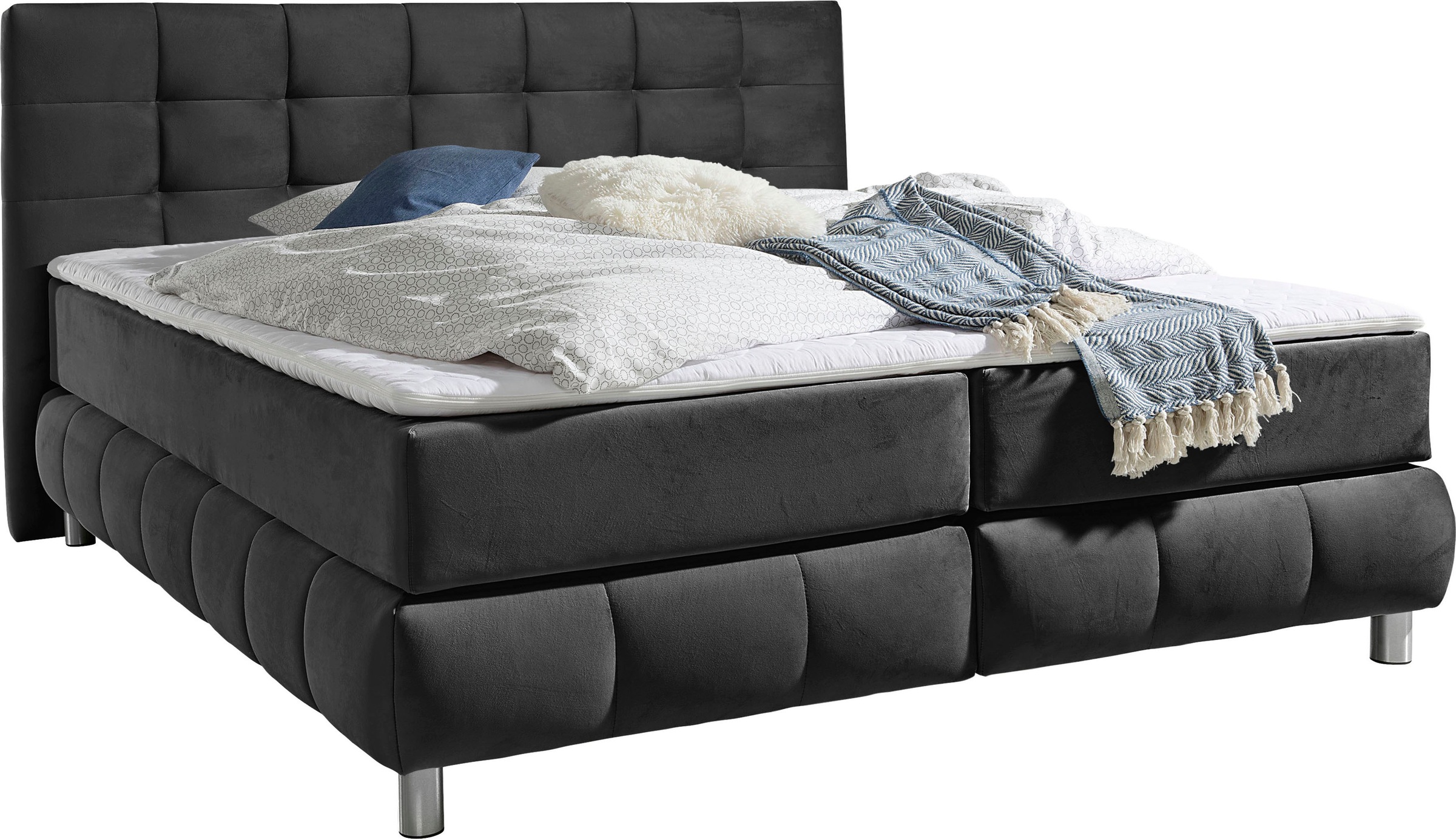 andas Boxspringbett "Salo" incl. Topper, 6 Breiten, 2 Härtegrade, TFK auch günstig online kaufen