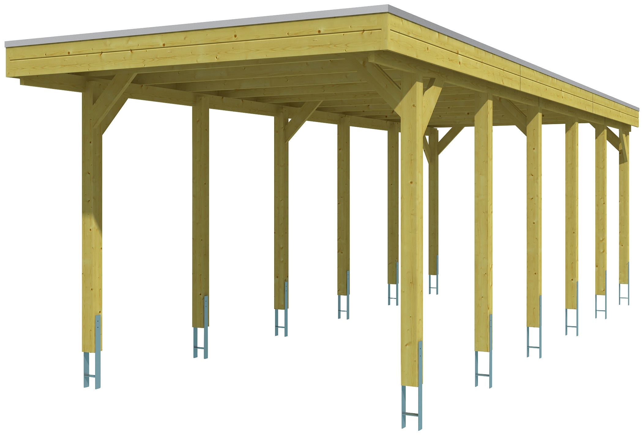 Skanholz Einzelcarport »Friesland«, Holz, 270 cm, grün