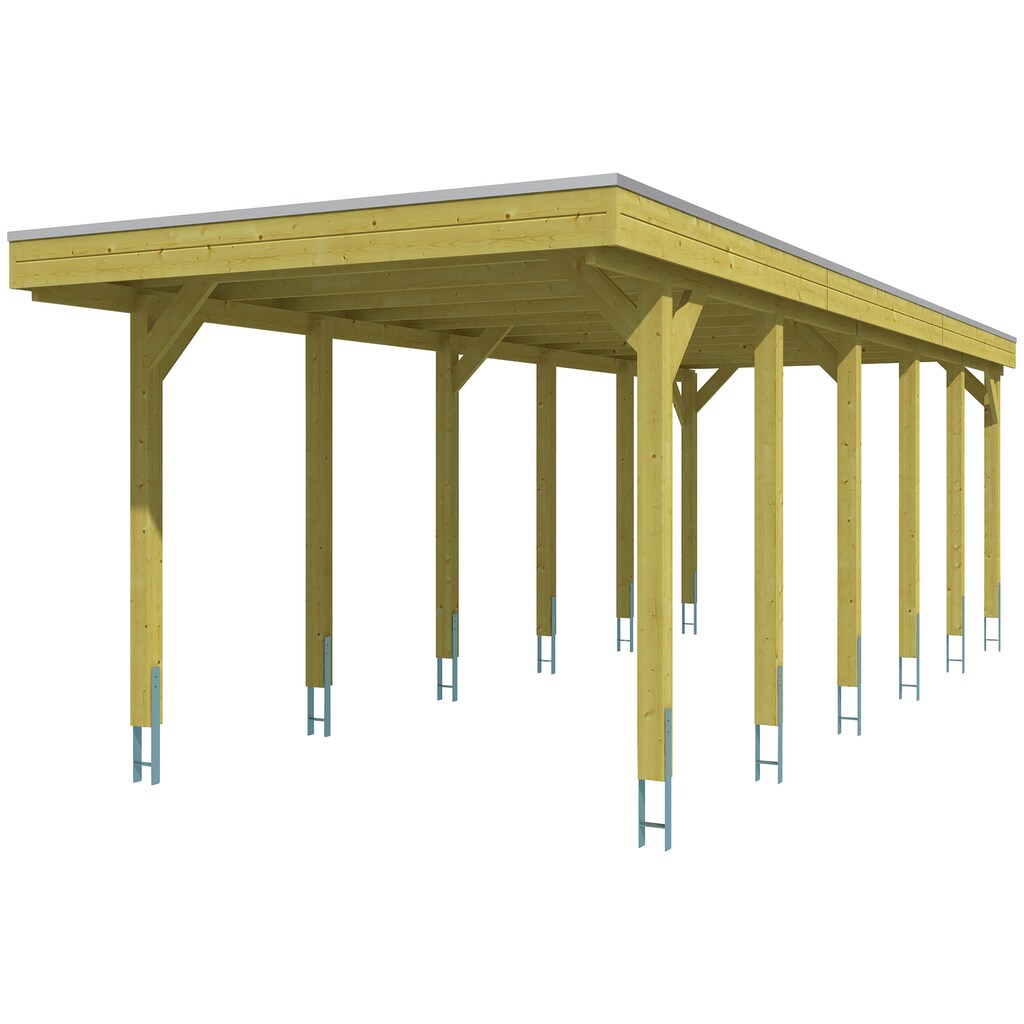 Skanholz Einzelcarport »Friesland«, Holz, 270 cm, grün