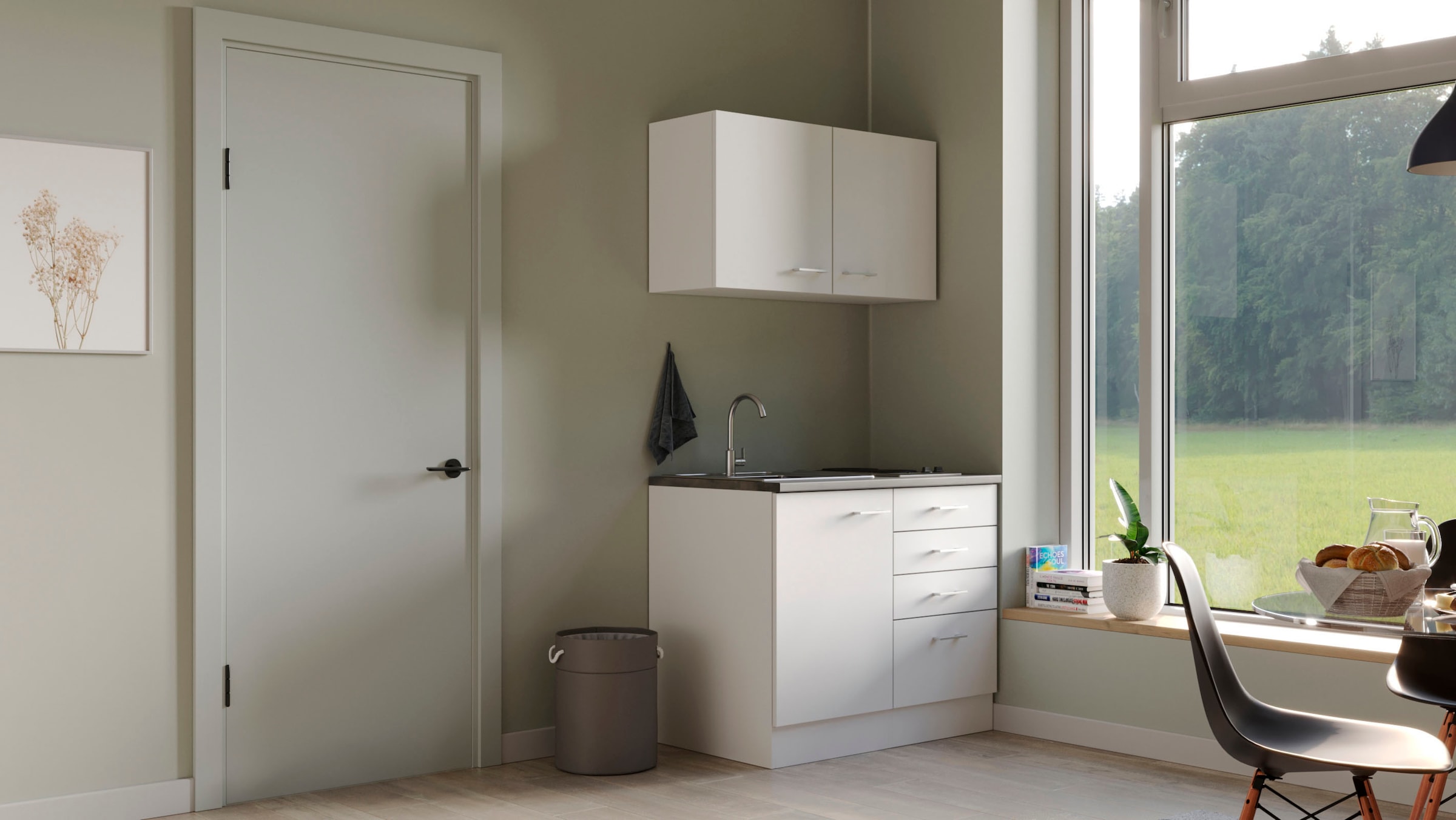 Flex-Well Küchenzeile »Lucca«, Breite 100 cm, mit Kochfeld und Spüle, in weiteren Farben erhältlich