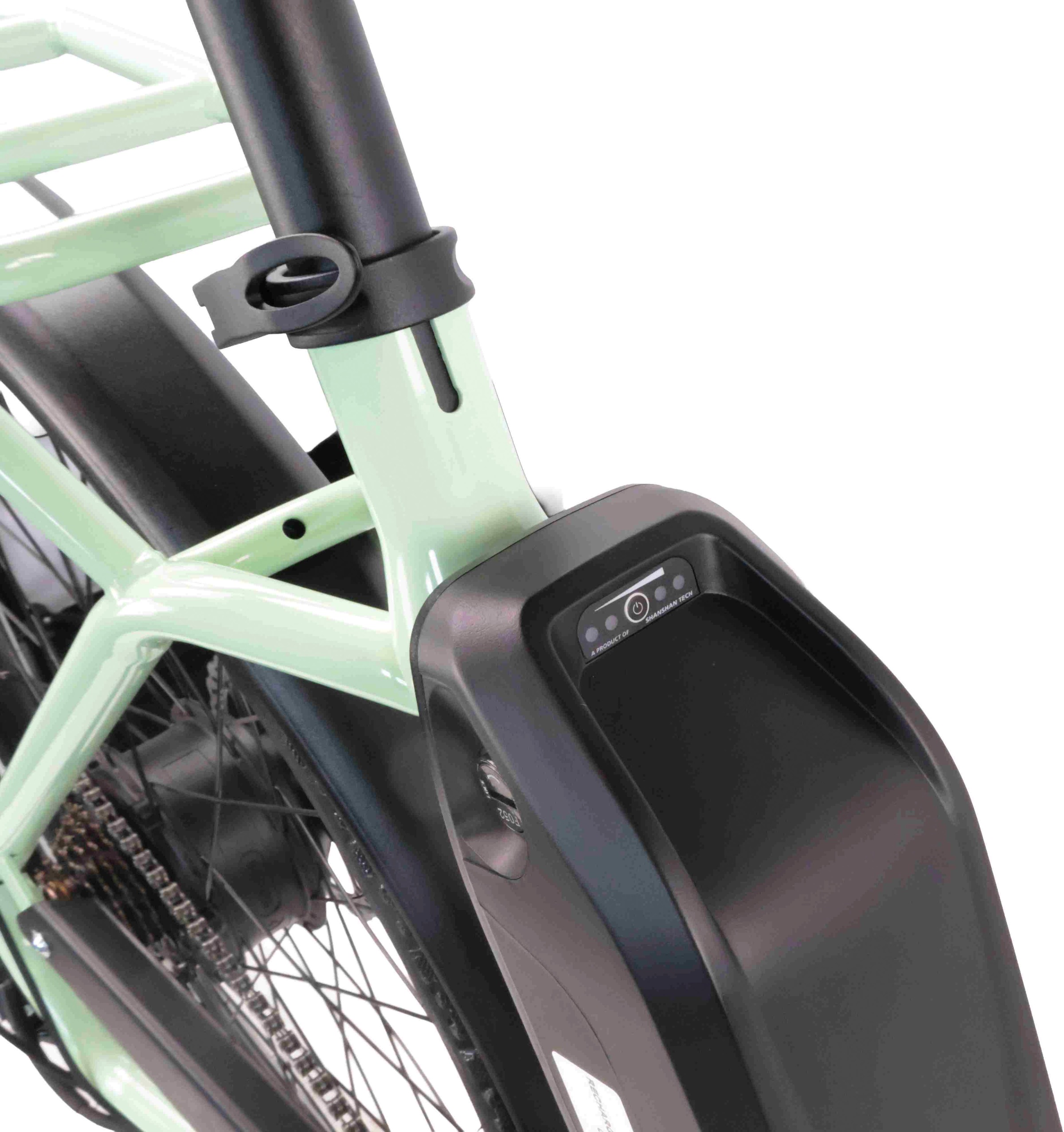 LLobe »City E-Bike 26" Town Compact, grün« 7 Gang Kettenschaltung Heckmotor 250 W