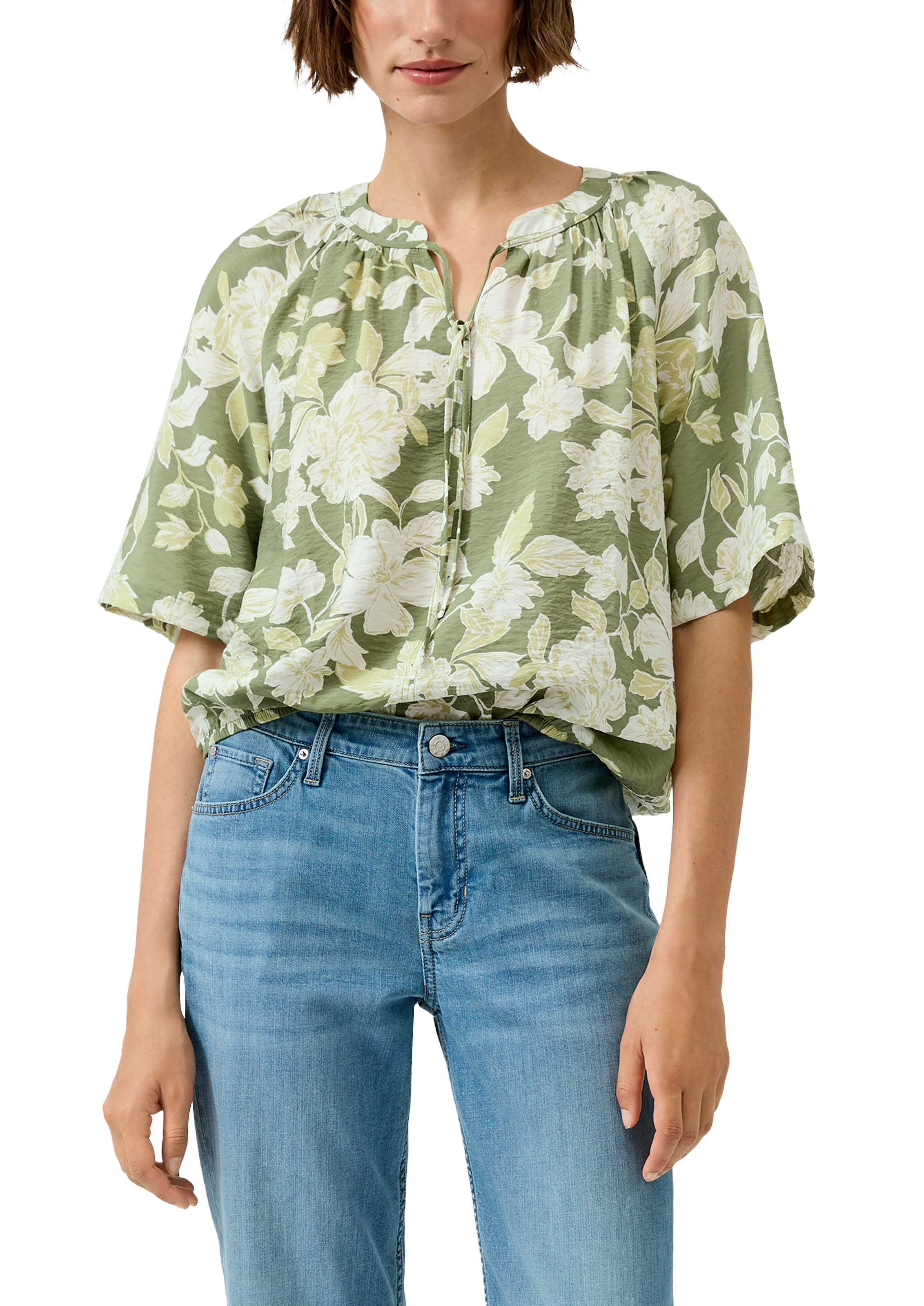 s.Oliver Klassische Bluse mit All-Over Print