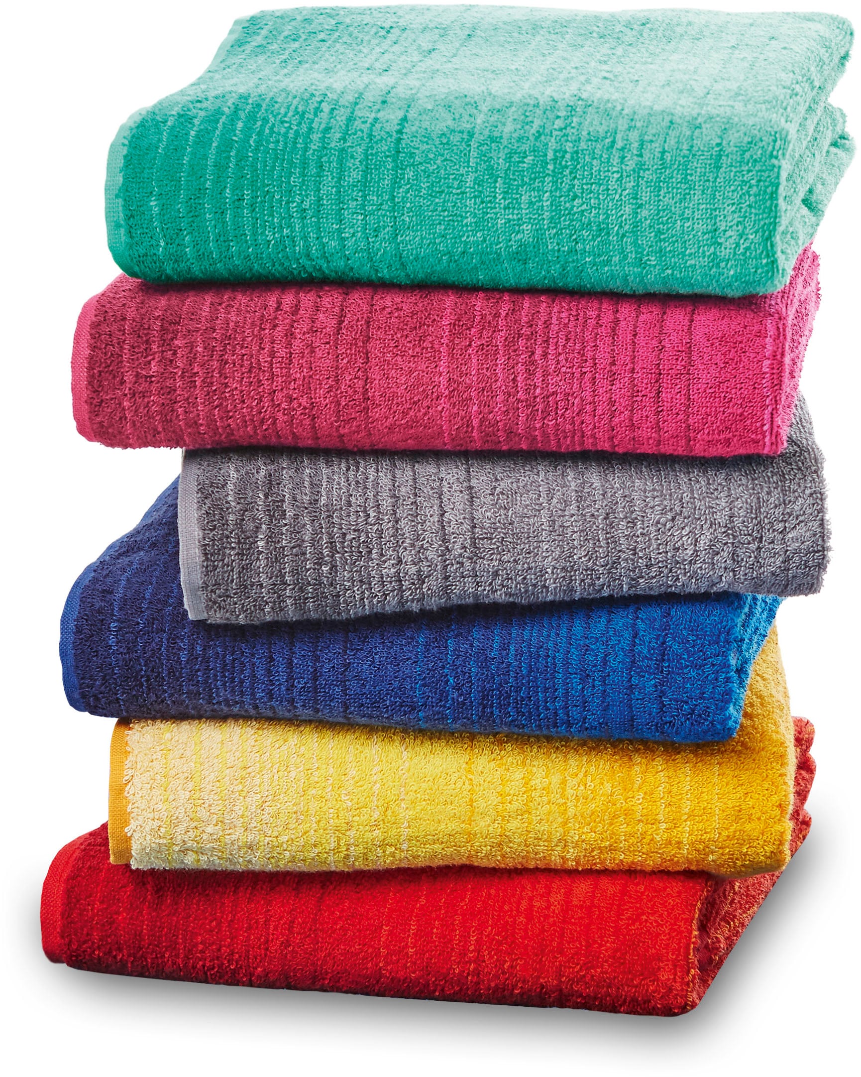Dyckhoff Handtuch Set »mit Farbverlauf«, Set, 6 tlg., Walkfrottee, mit Farbverlauf;4 Handtücher (50x100cm), 2 Duschtücher (70x140cm)