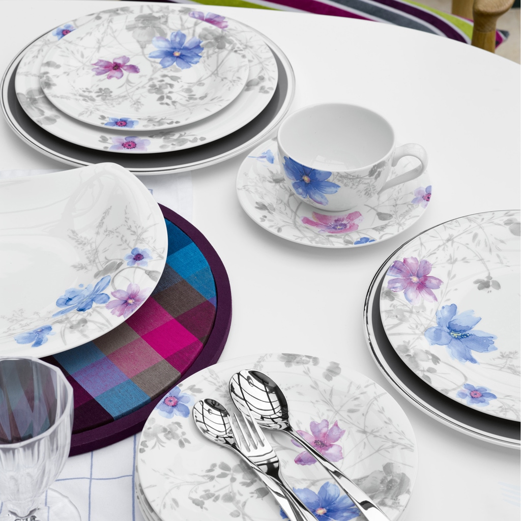 Villeroy & Boch Speiseteller »Speiseteller Mariefleur Gris Basic ø 26,8 cm bunt«