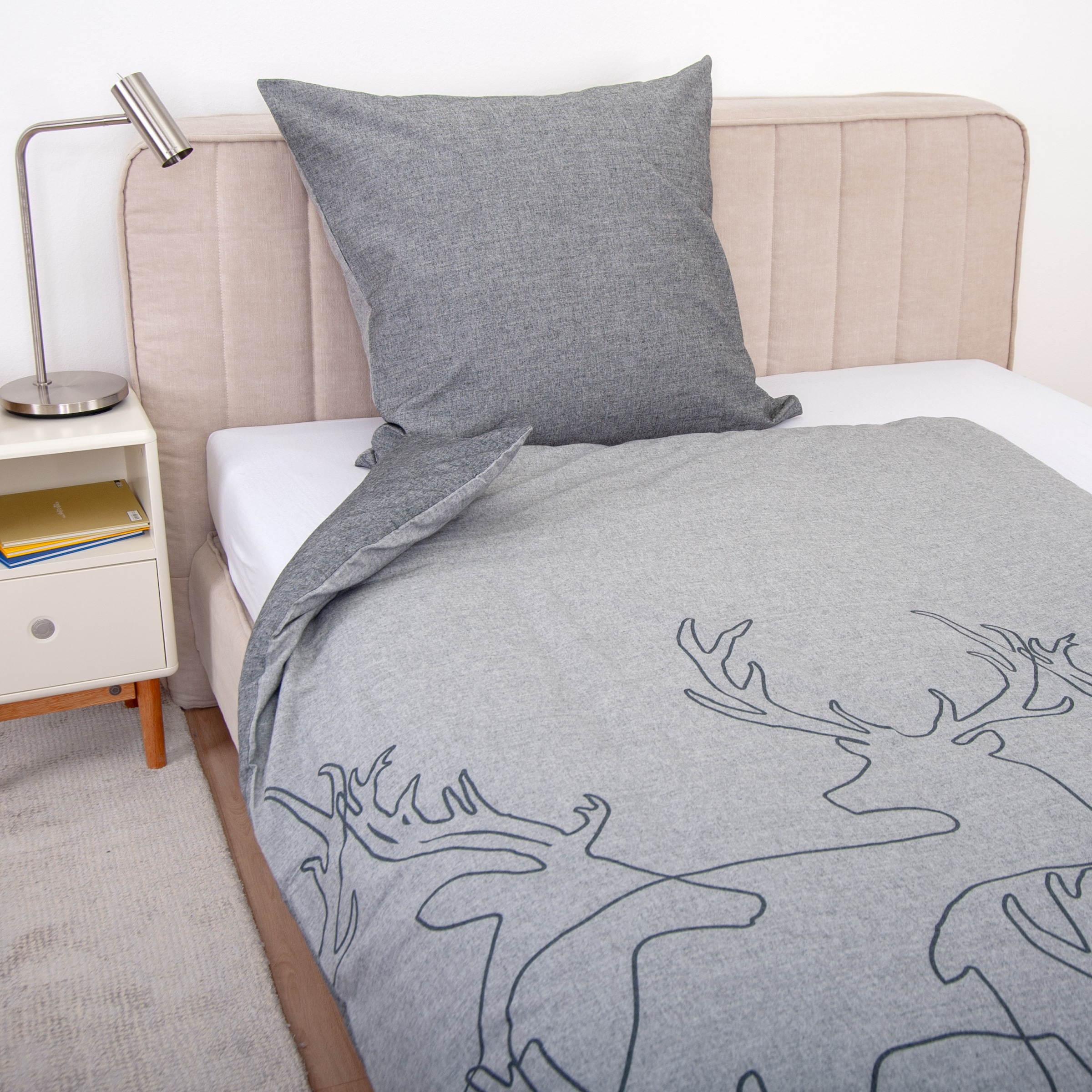 TOM TAILOR HOME Wendebettwäsche »Lennart in Gr. 135x200, 155x220 oder 200x200 cm, ideal für Weihnachten«, Flanell kuschelig warm im Winter, Weihnachtsbettwäsche aus Baumwolle