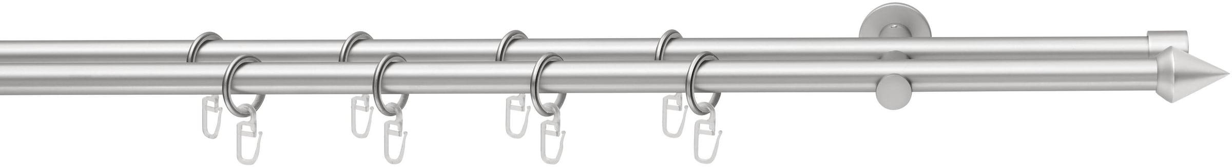Good Life Gardinenstange »PUNTA« Ø 16 mm 2 läufig-läufig Fixmaß mit Ringen günstig online kaufen