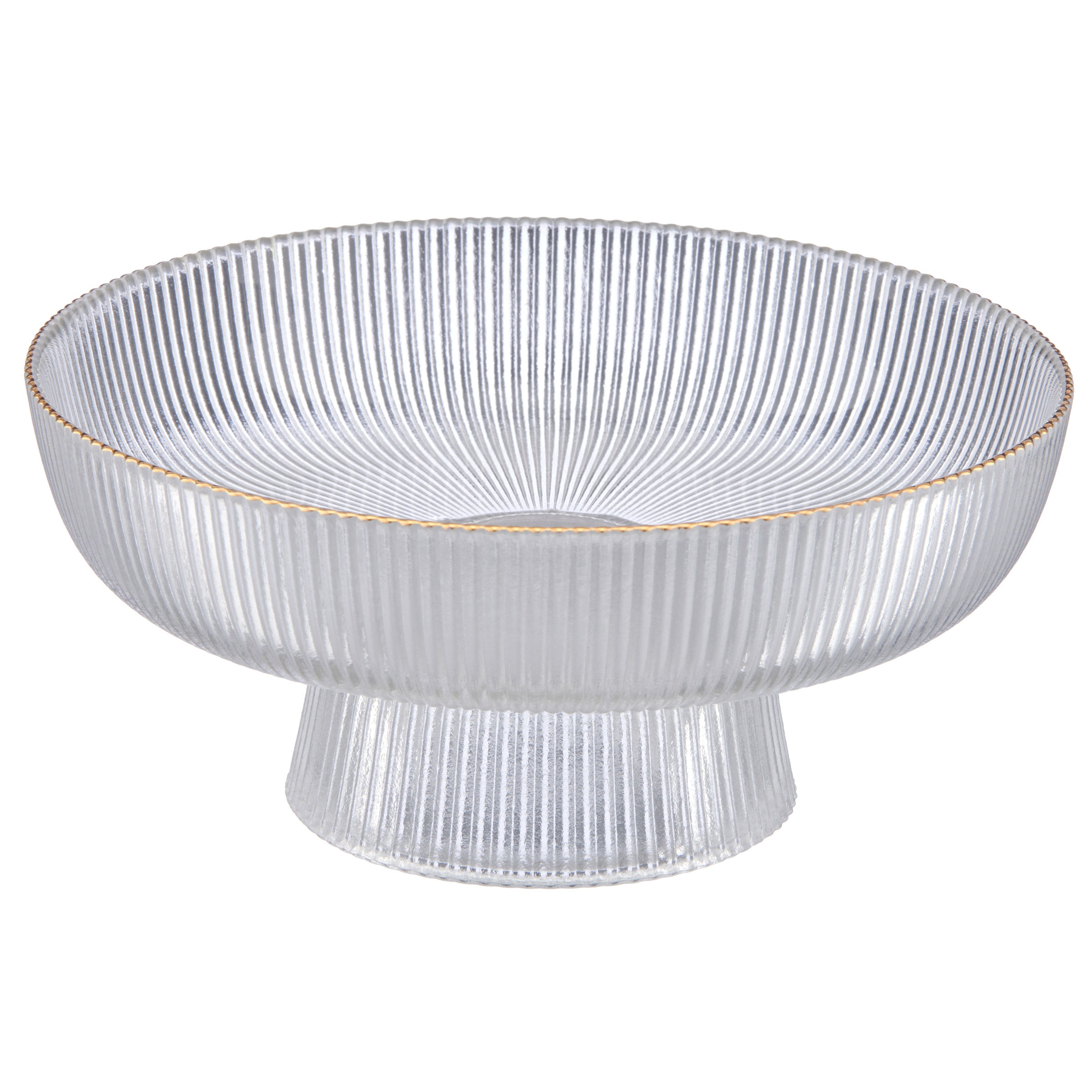 LeGer Home by Lena Gercke Schale »Deko Glasschale geriffelt mit Goldrand, 20 oder 26cm« 1 aus Glas mit Standfuß