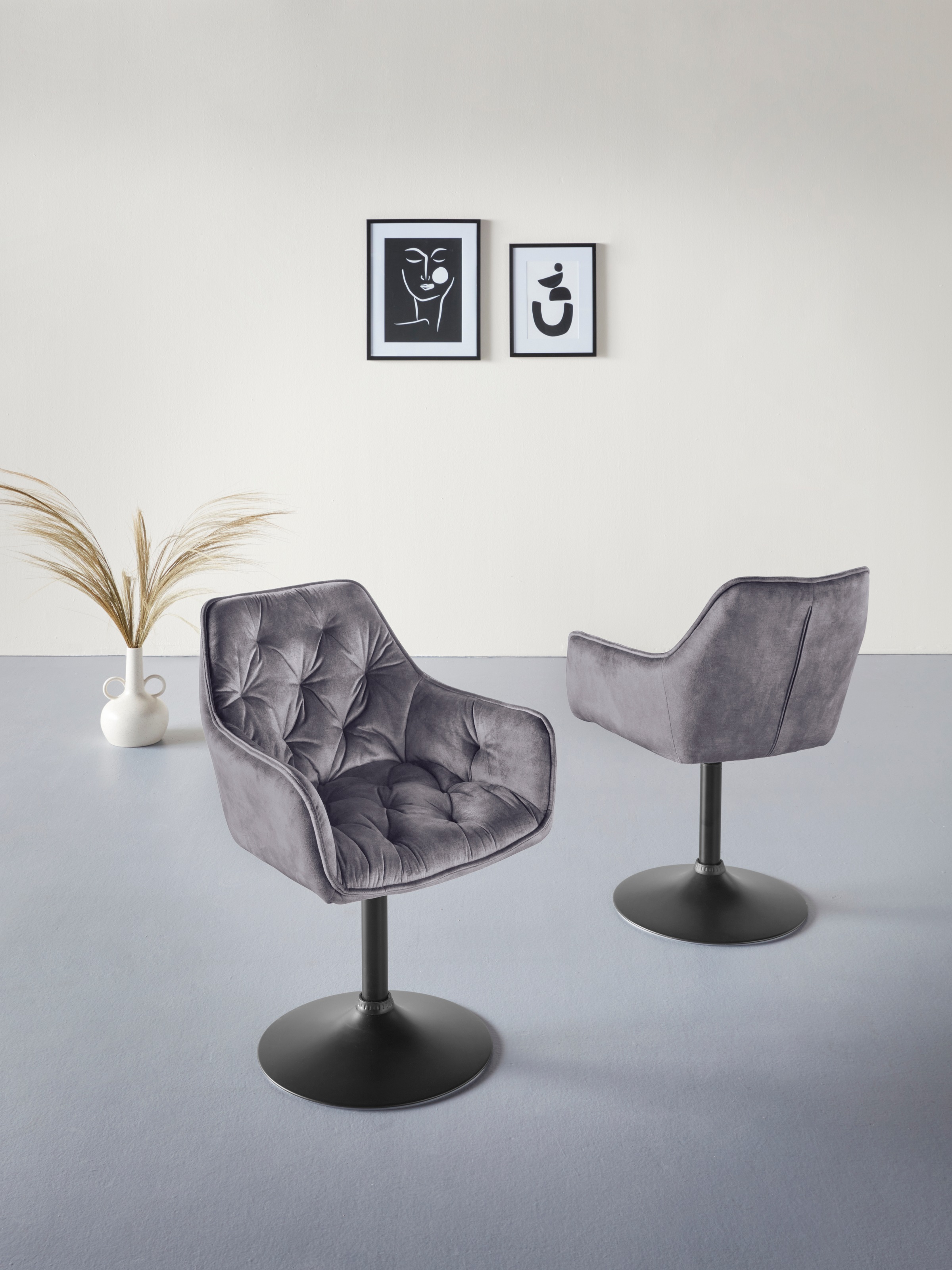 HELA Esszimmerstuhl »BIRTE« (Set) 2 Stk. Velours Drehfunktion, als Einzelst günstig online kaufen