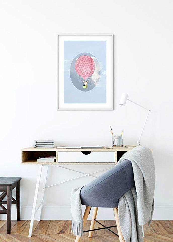 Komar Bild »Happy Balloon Blue«, Figuren, (1 St.), Wandbild zur Dekoration - ohne Rahmen