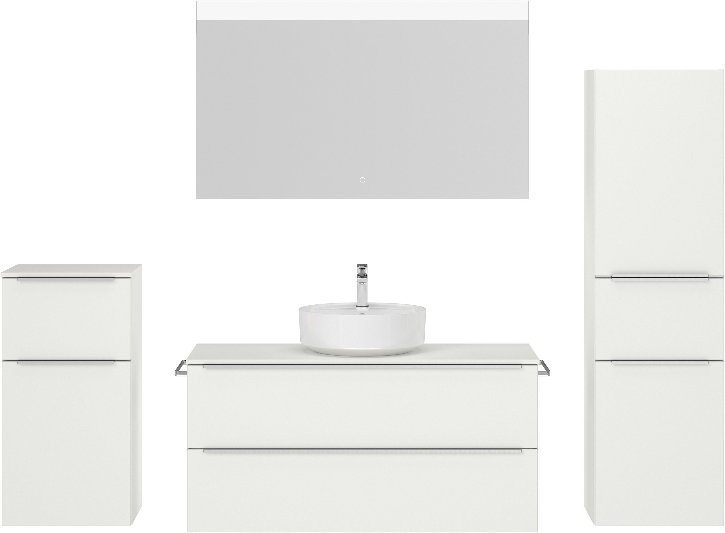 nobilia® Badmöbel-Set »Alvene« vormontiert, mit Soft-Close, 4 Stk. tlg. günstig online kaufen