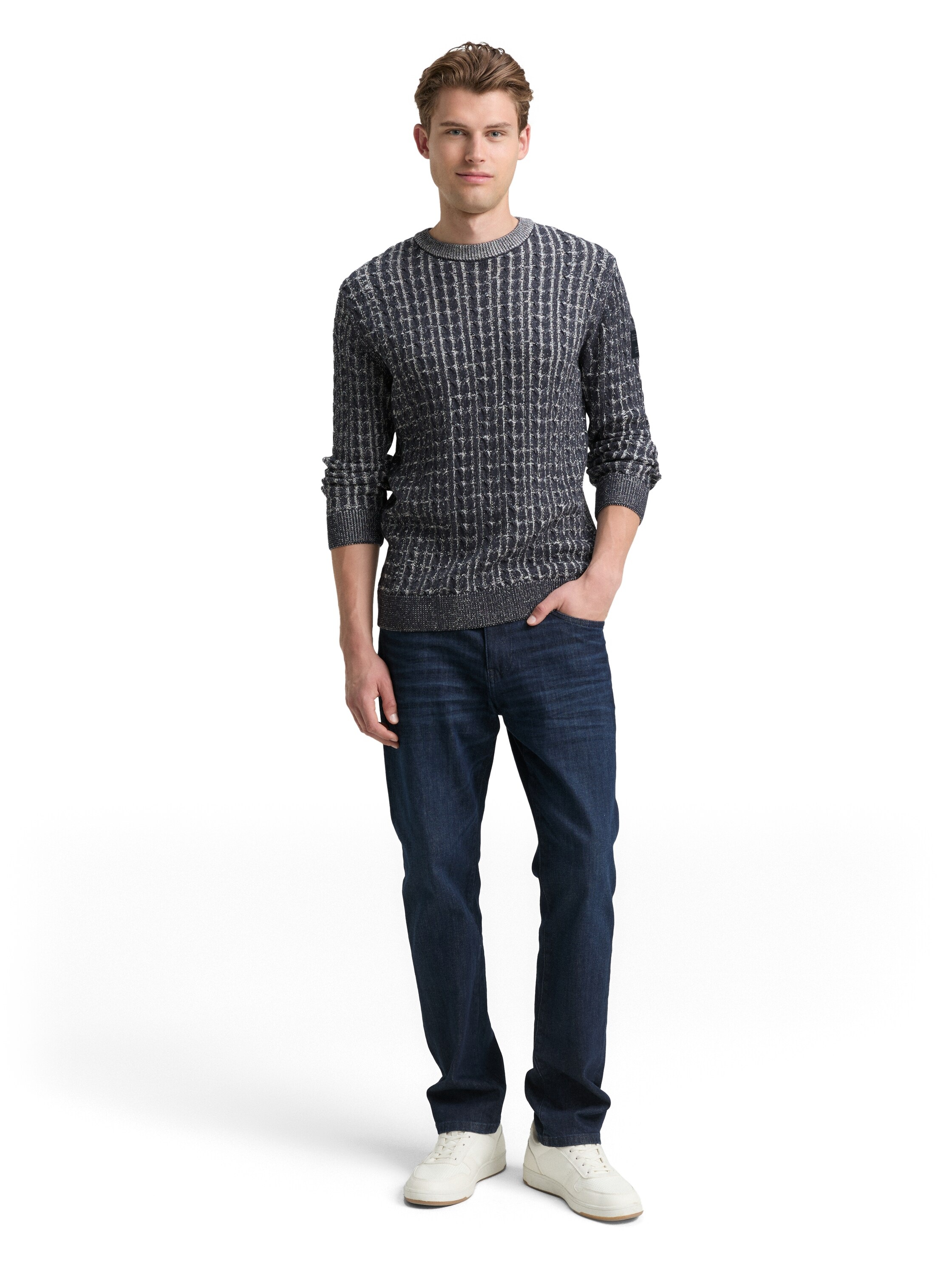TOM TAILOR Rundhalspullover mit Rippbündchen