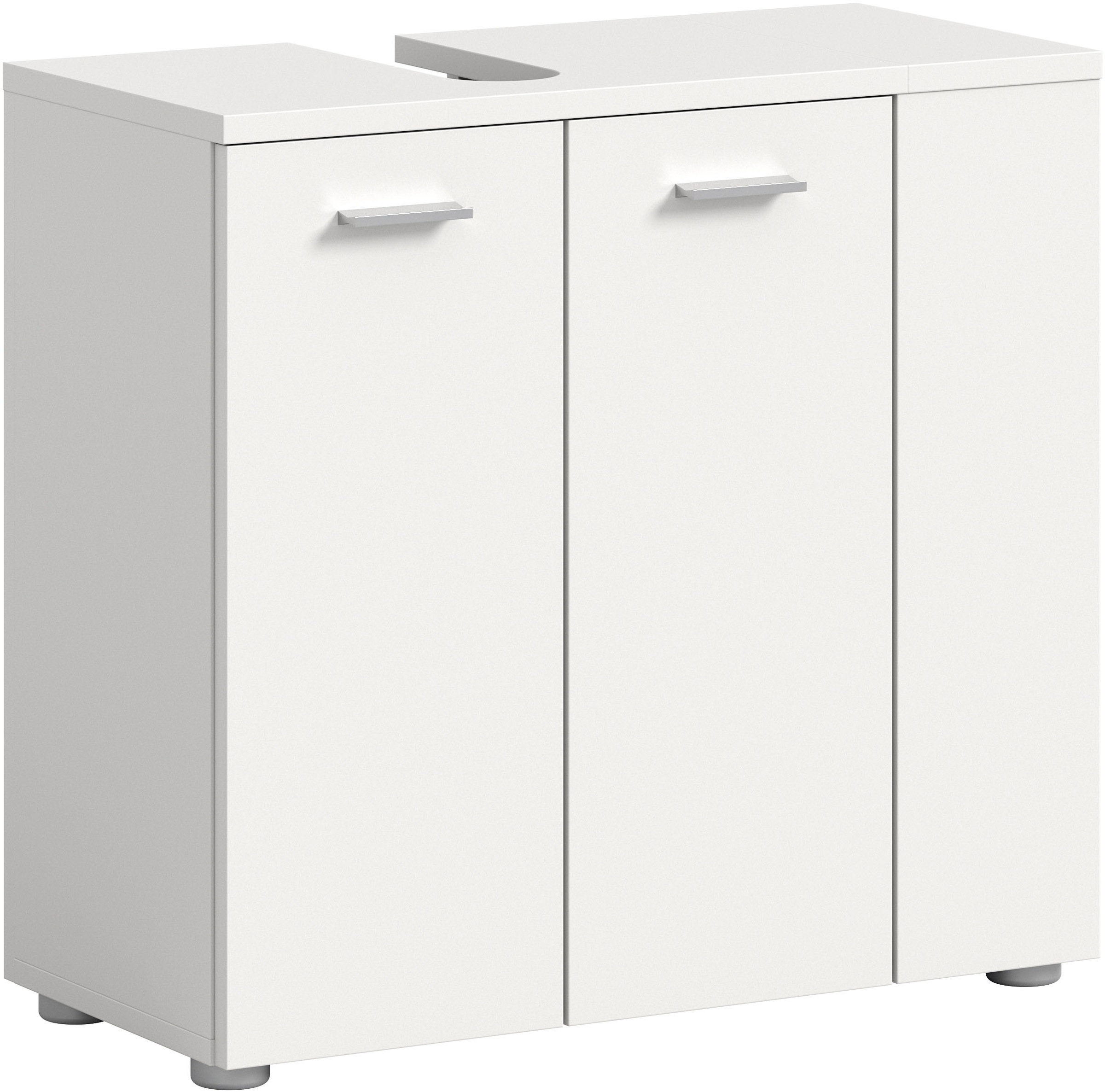 welltime Waschbeckenunterschrank »Breite 65cm, mit seitlichem Regal, 2 Türe günstig online kaufen