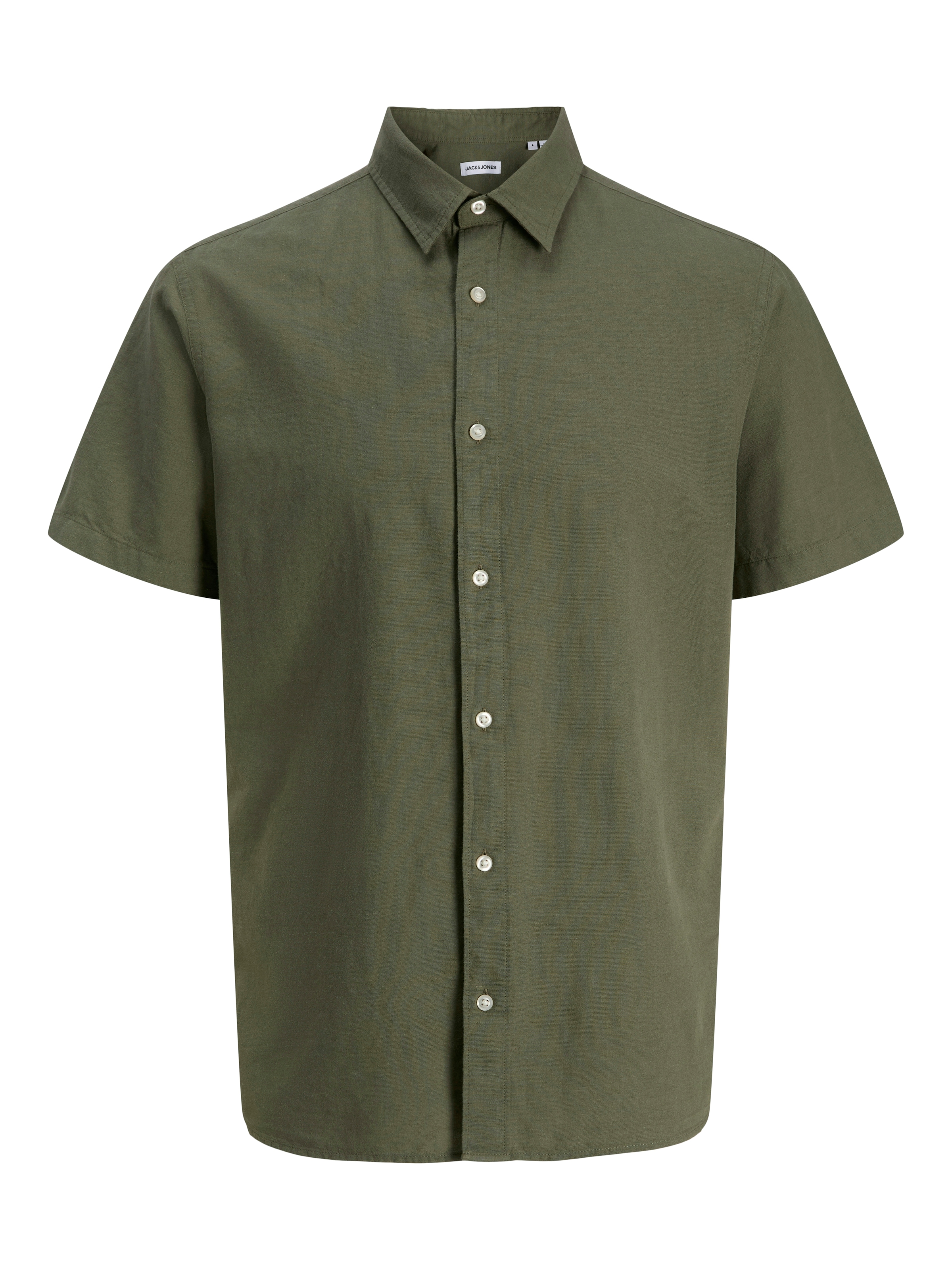 Jack & Jones Kurzarmhemd »JJEBREEZE LINEN BLEND SHIRT S/S SN« mit Leinen