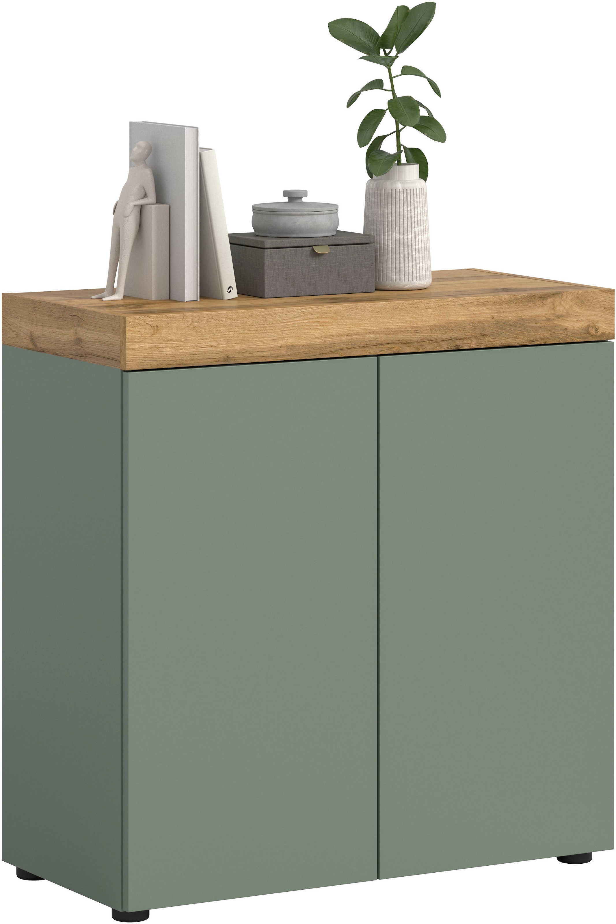 OTTO home Kommode »MAMBO, Breite 77cm, 2 Türen, 4 Fächer, push-2-open« 2 farbige Ausführung, in verschiedenen Farben erhältlich, 1 Stk. tlg. Kommode, Anrichte, Wohnzimmer, Schlafzimmer