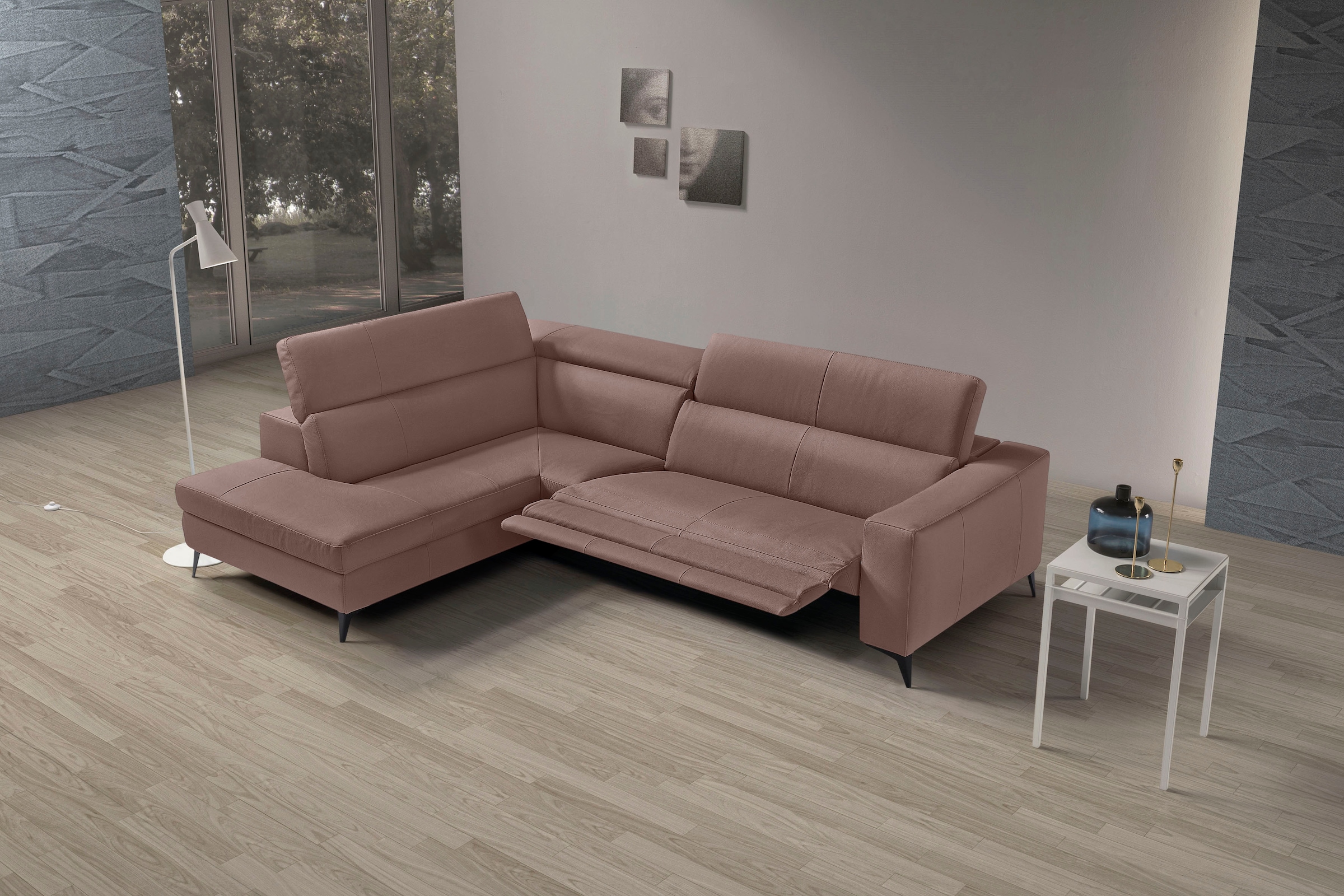 Egoitaliano Ecksofa »Edith, Designsofa mit hohem Sitzkomfort, L-Form«, inkl günstig online kaufen