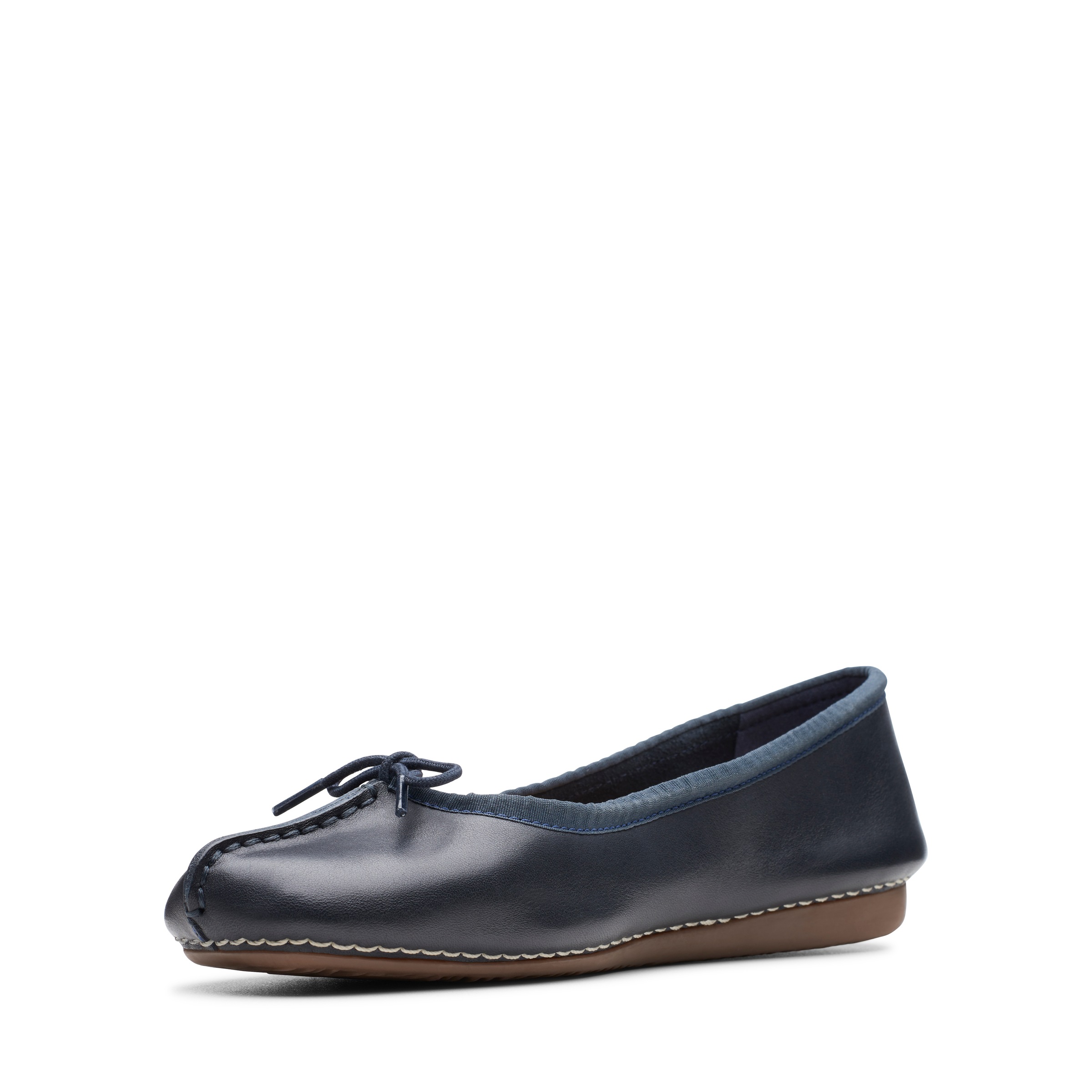 Clarks Ballerina »Freckle Ice«, Slipper, Flats, Flats, Slipper mit Schleifchen