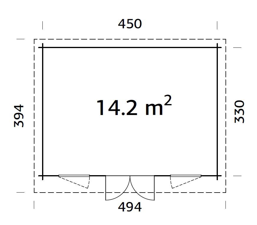 Palmako Gartenhaus »Lisa«, (Set), 14,2 m², mit Fußboden im Gartenhaus