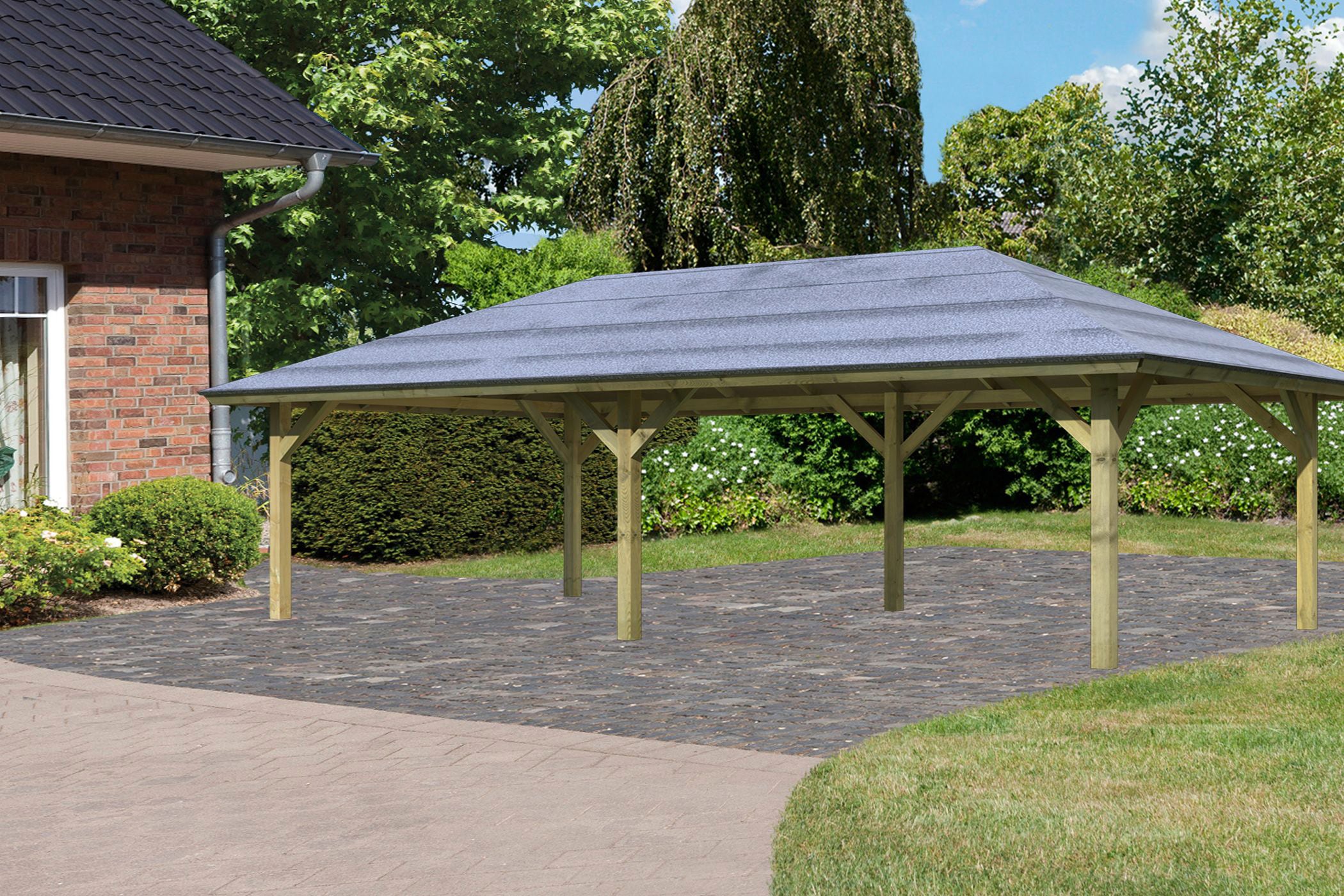 Karibu Pavillon »Holm 2«, BxTxH: 431x778x318 cm