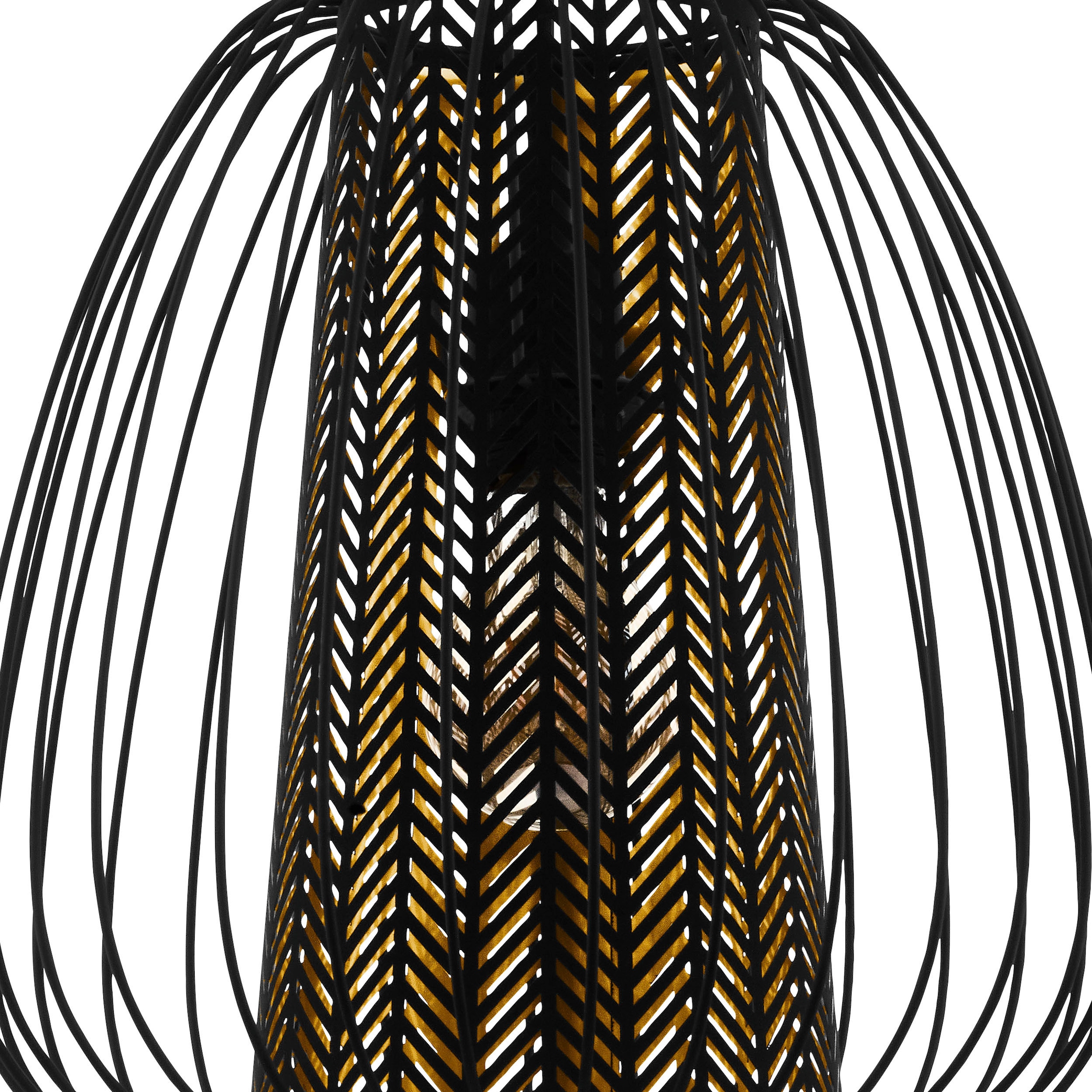 EGLO Hängeleuchte »CURASAO Pendellampe, Stahl und Textil, E27, IP20, Esstischlampe, Lampe«, Leuchtmittel E27 | Leuchtmittel wechselbar-ohne Leuchtmittel, Elegante Hängelampe für Esszimmer, Küche oder Wohnzimmer